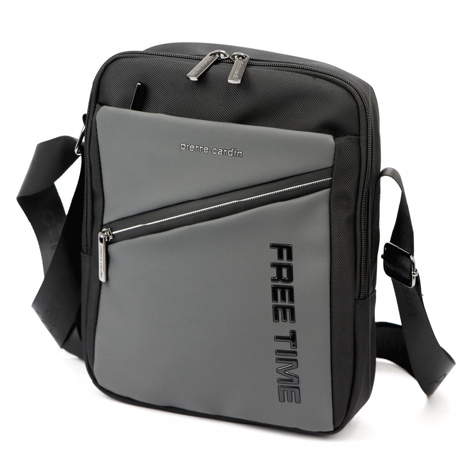 Pánská crossbody taška šedá - Pierre Cardin Naim