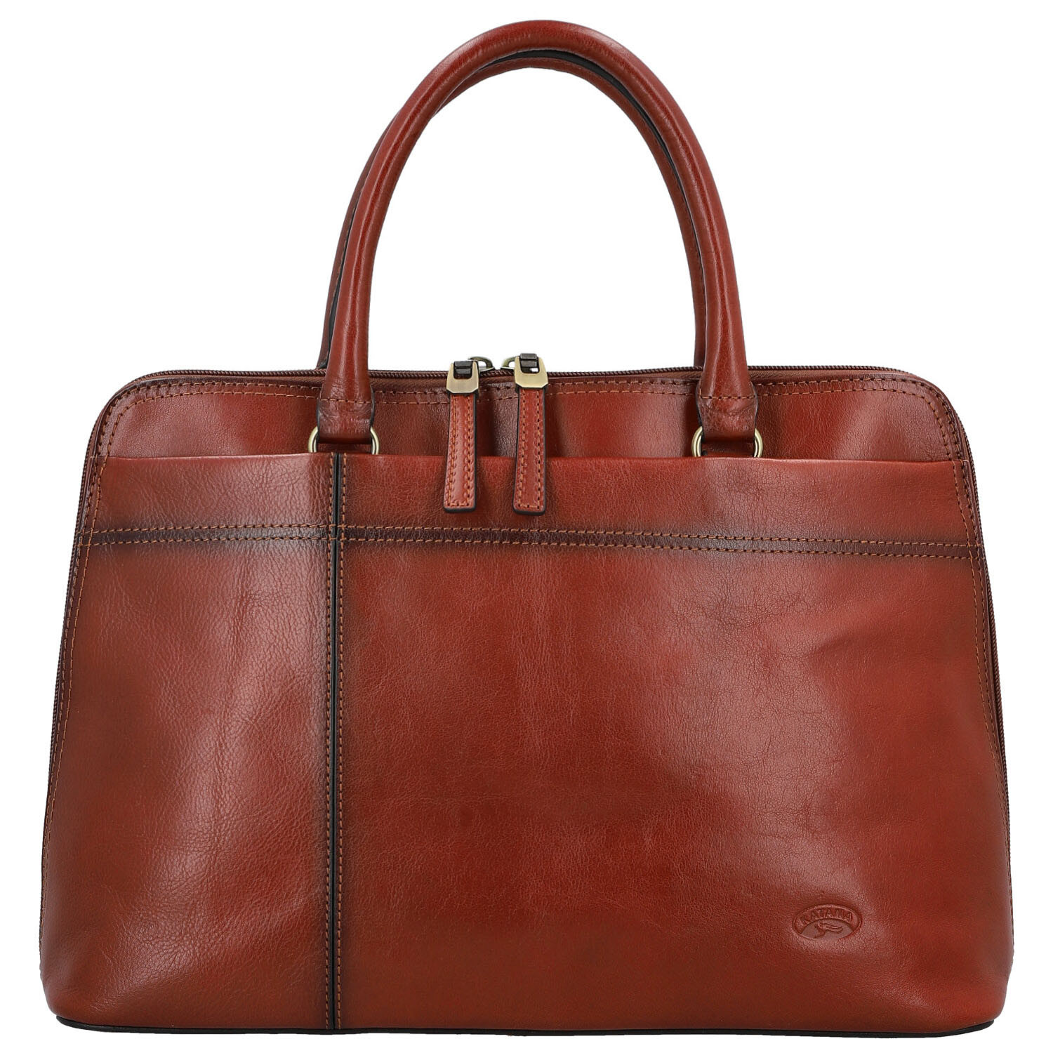 Dámská kožená kabelka do ruky hnědá - Katana Arifa