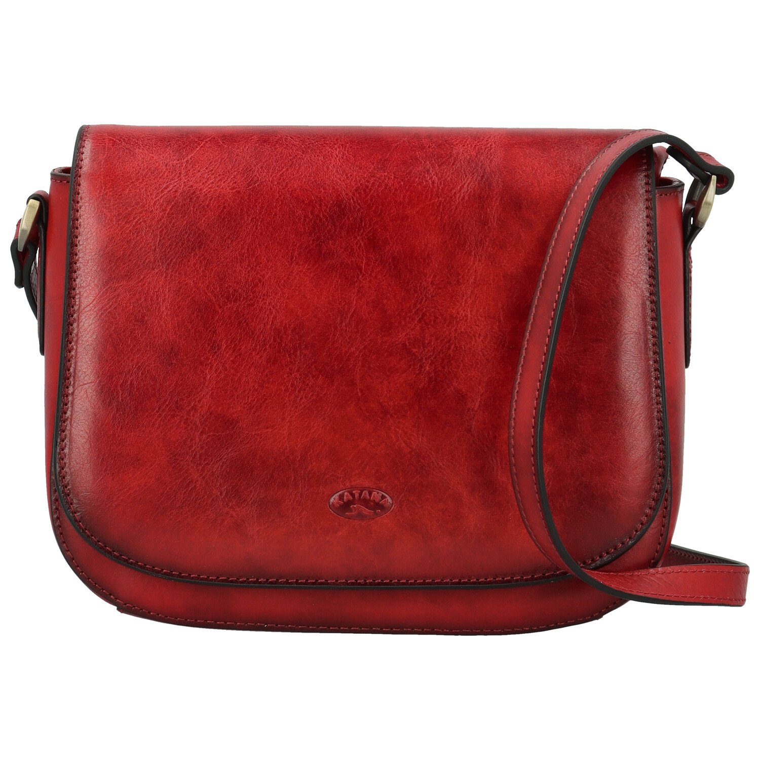 Dámská kožená crossbody kabelka vínová - Katana Pure
