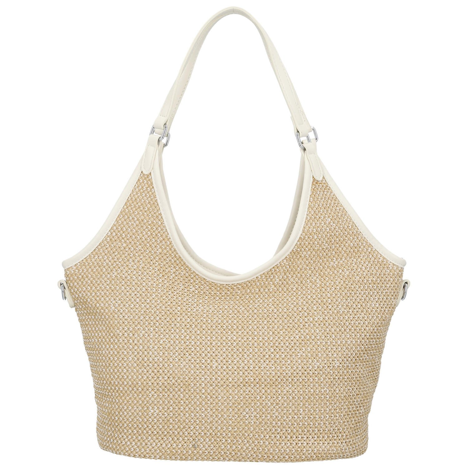 Dámská kabelka na rameno krémová - Paolo bags River