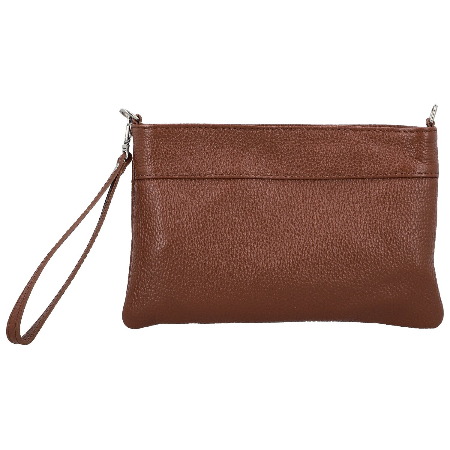 Dámská kožená crossbody kabelka hnědá - Delami Vera Pelle Denica