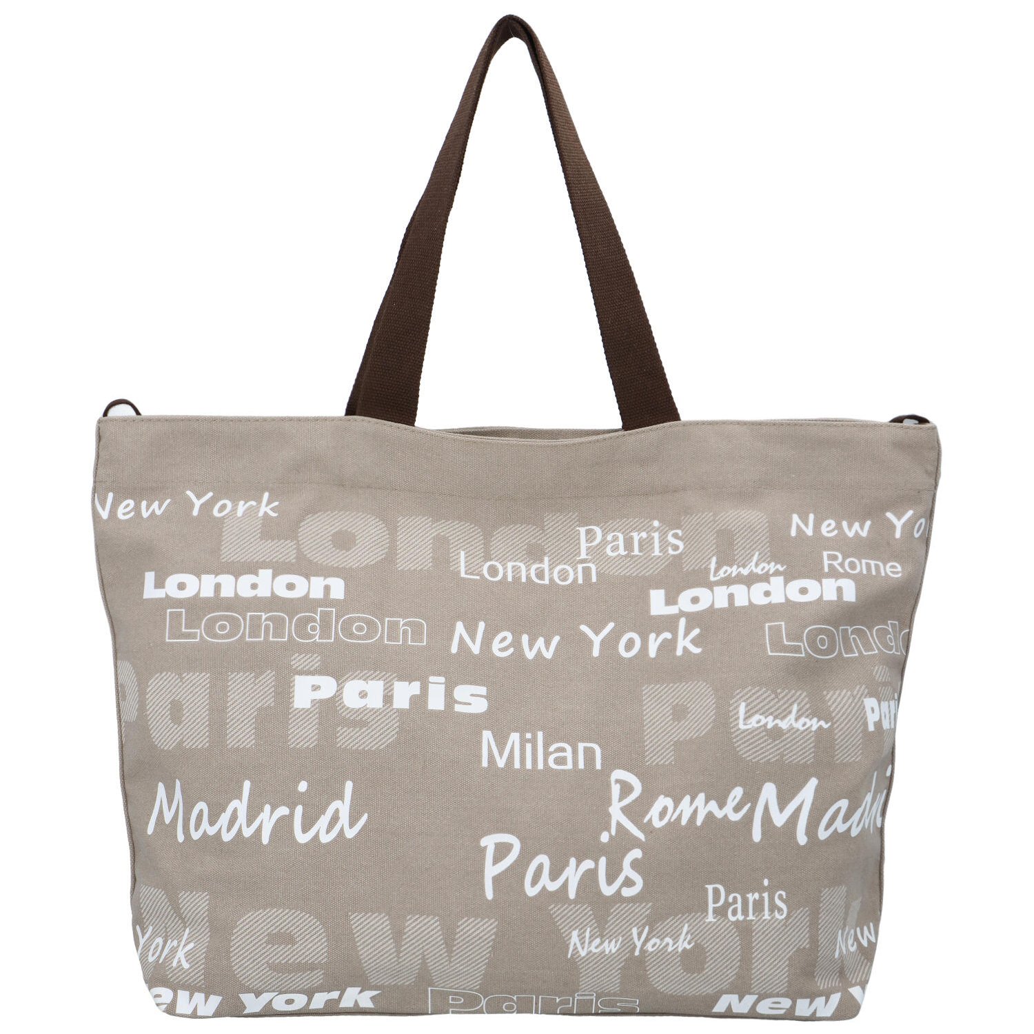 Látková plážová taška šedá - Just Glamour