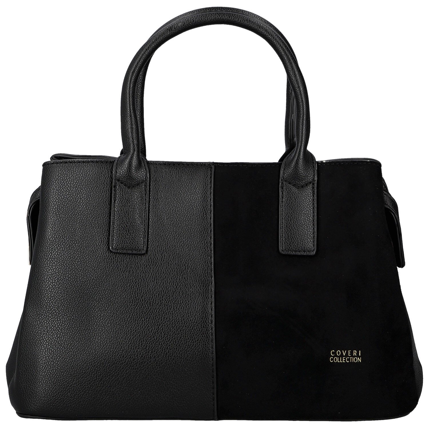 Luxusní dámská koženková kabelka do ruky Coveri Korina, černá