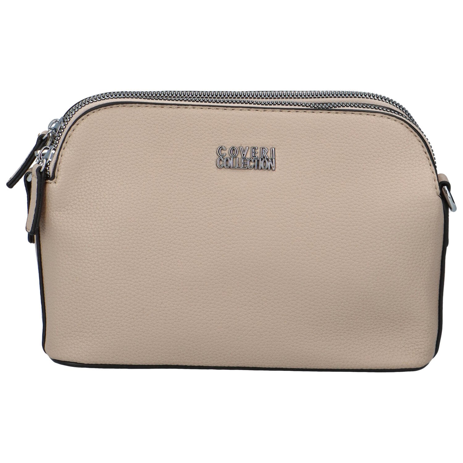 Pevná dámská crossbody kabelka taupe - Coveri Layla