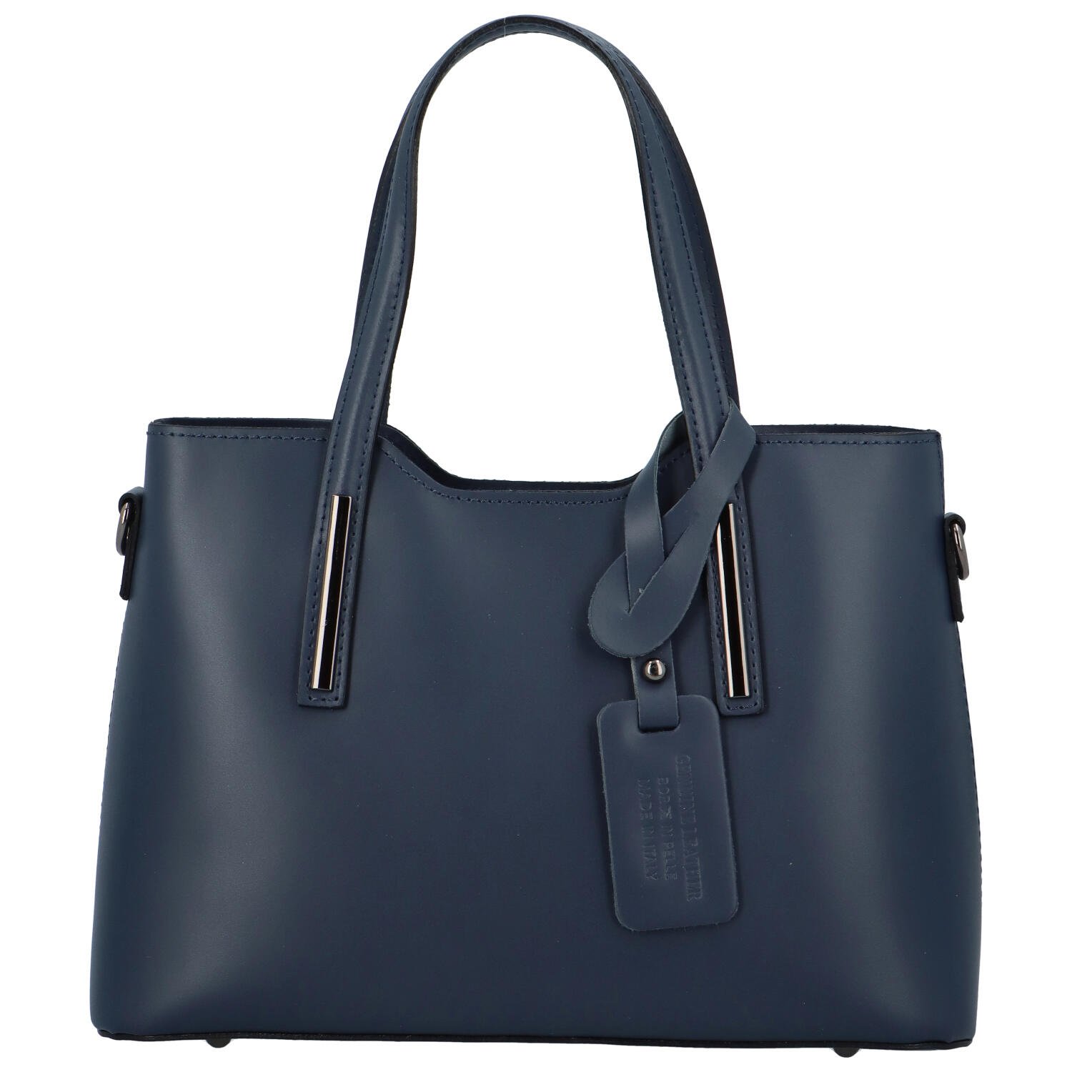 Menší kožená kabelka tmavě modrá - ItalY Alex New