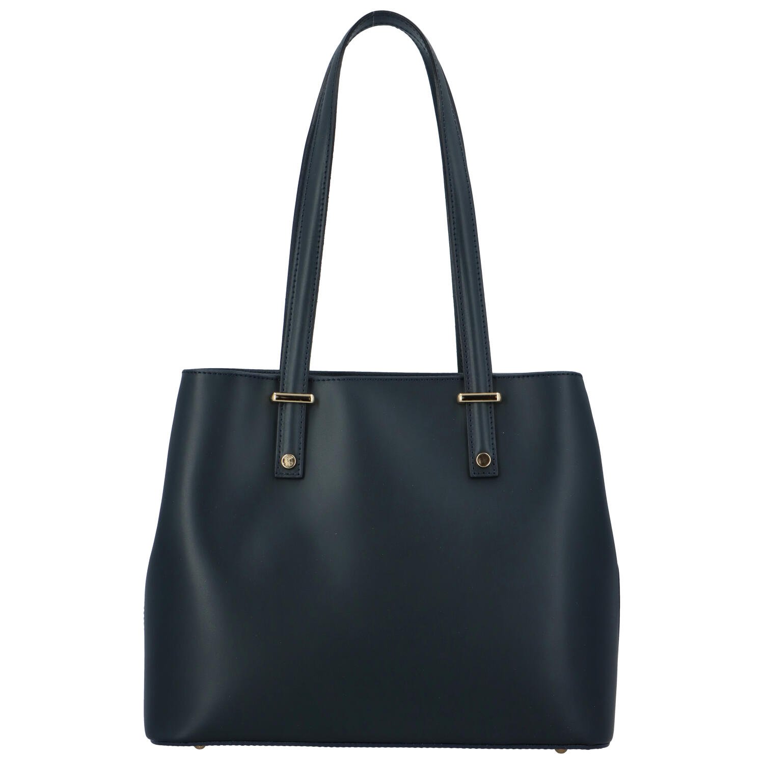 Exkluzivní dámská kožená kabelka tmavě modrá - ItalY Logistilla New