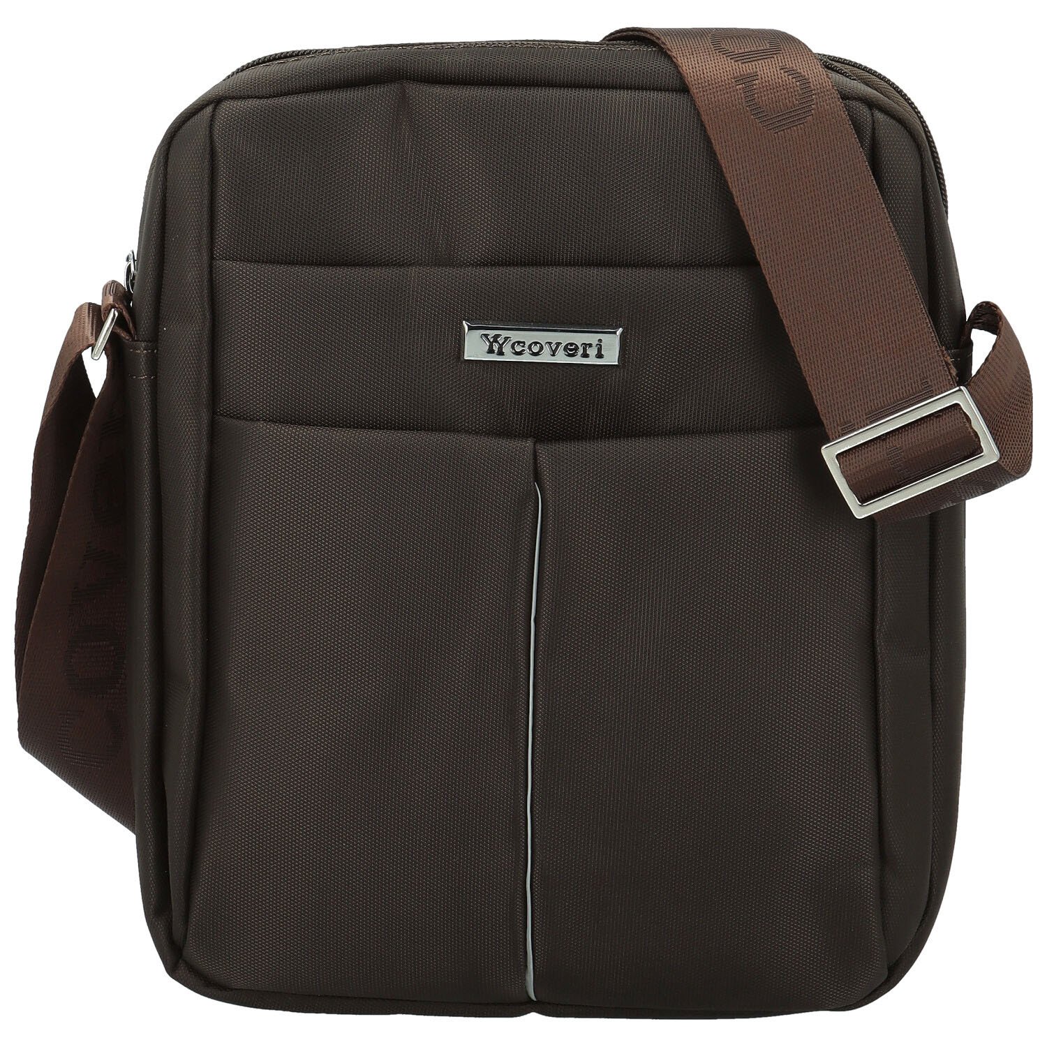 Pánská crossbody taška tmavě hnědá - Coveri Leyre