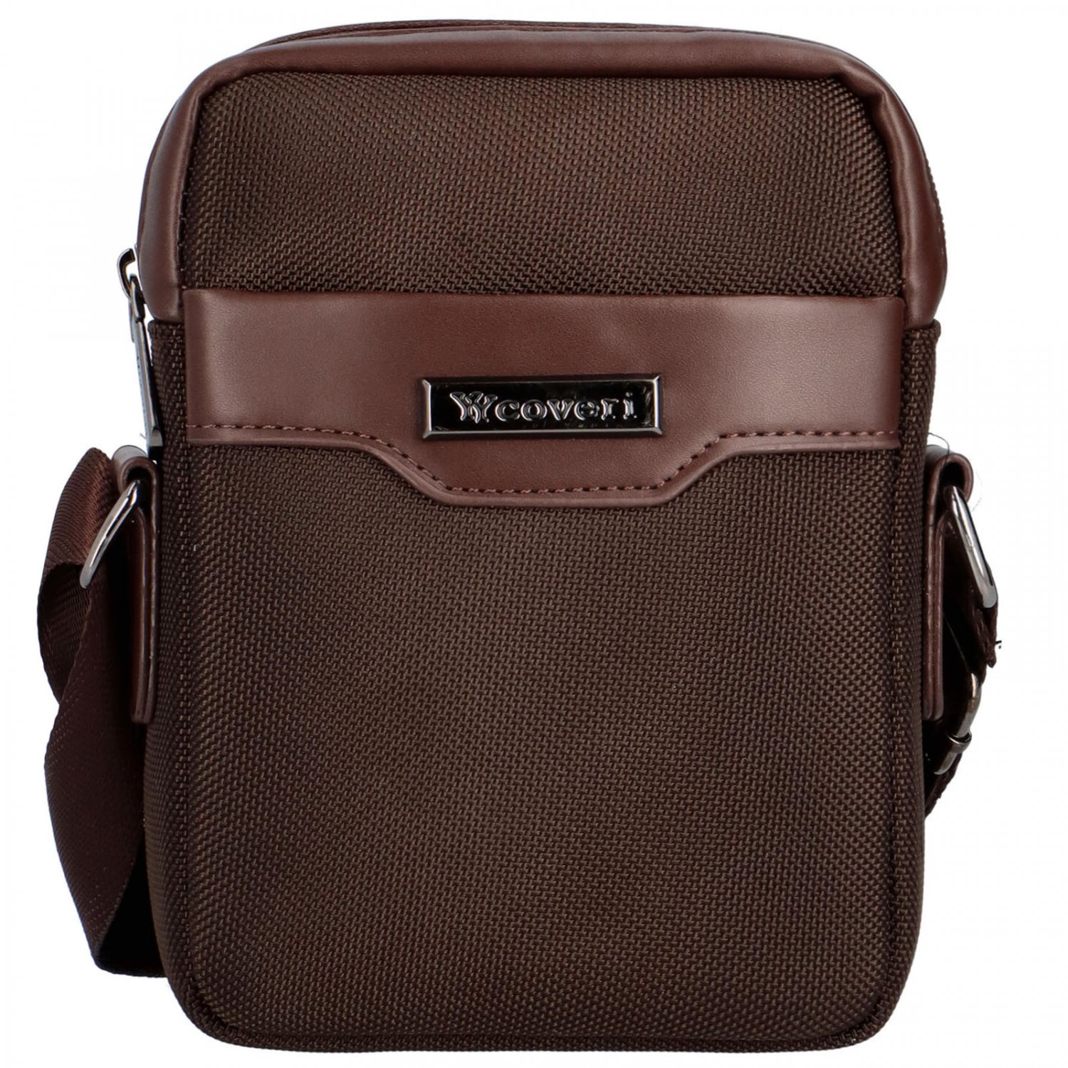 Pánská crossbody taška tmavě hnědá - Coveri Leonardo