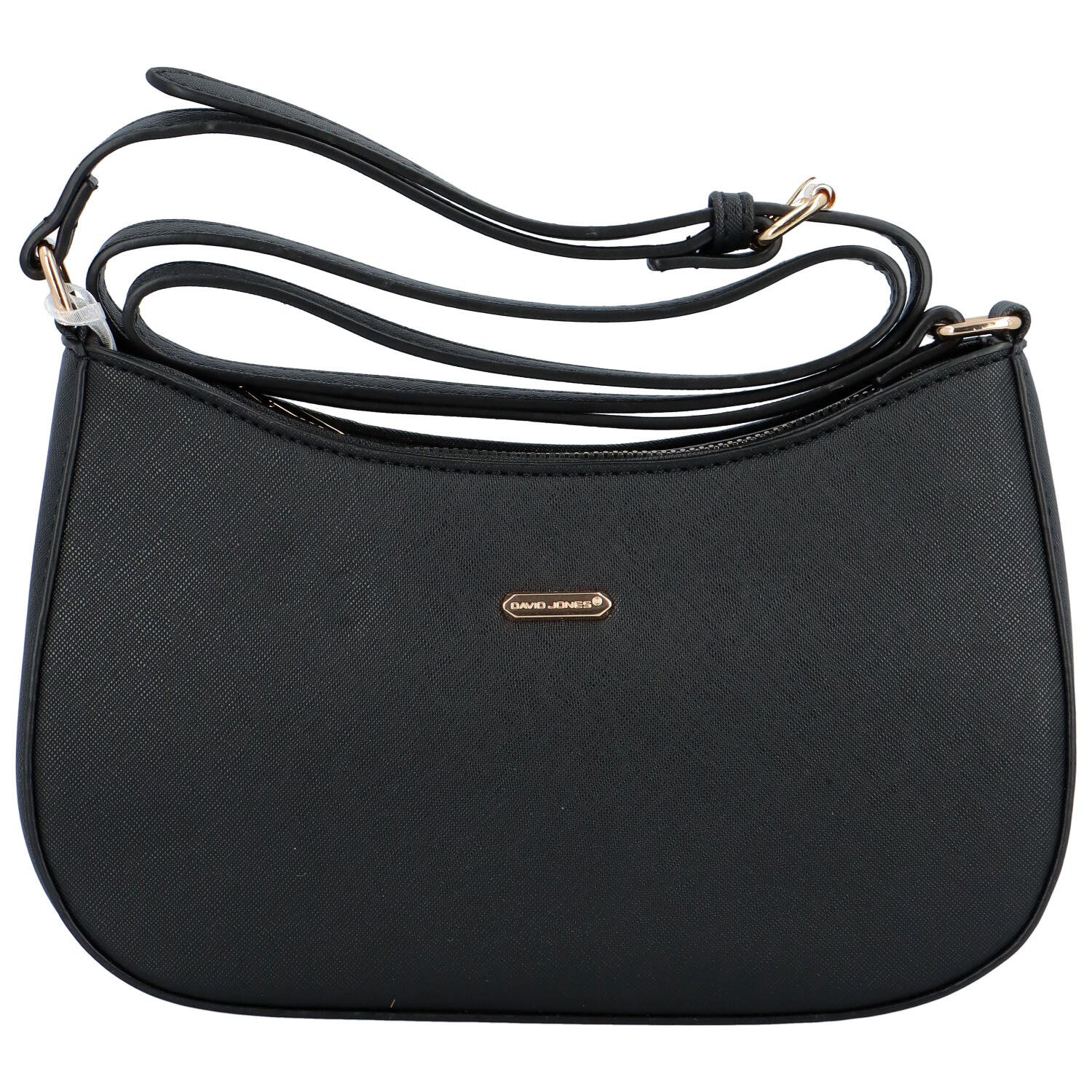 Dámská crossbody kabelka saffiano černá - David Jones Boaty