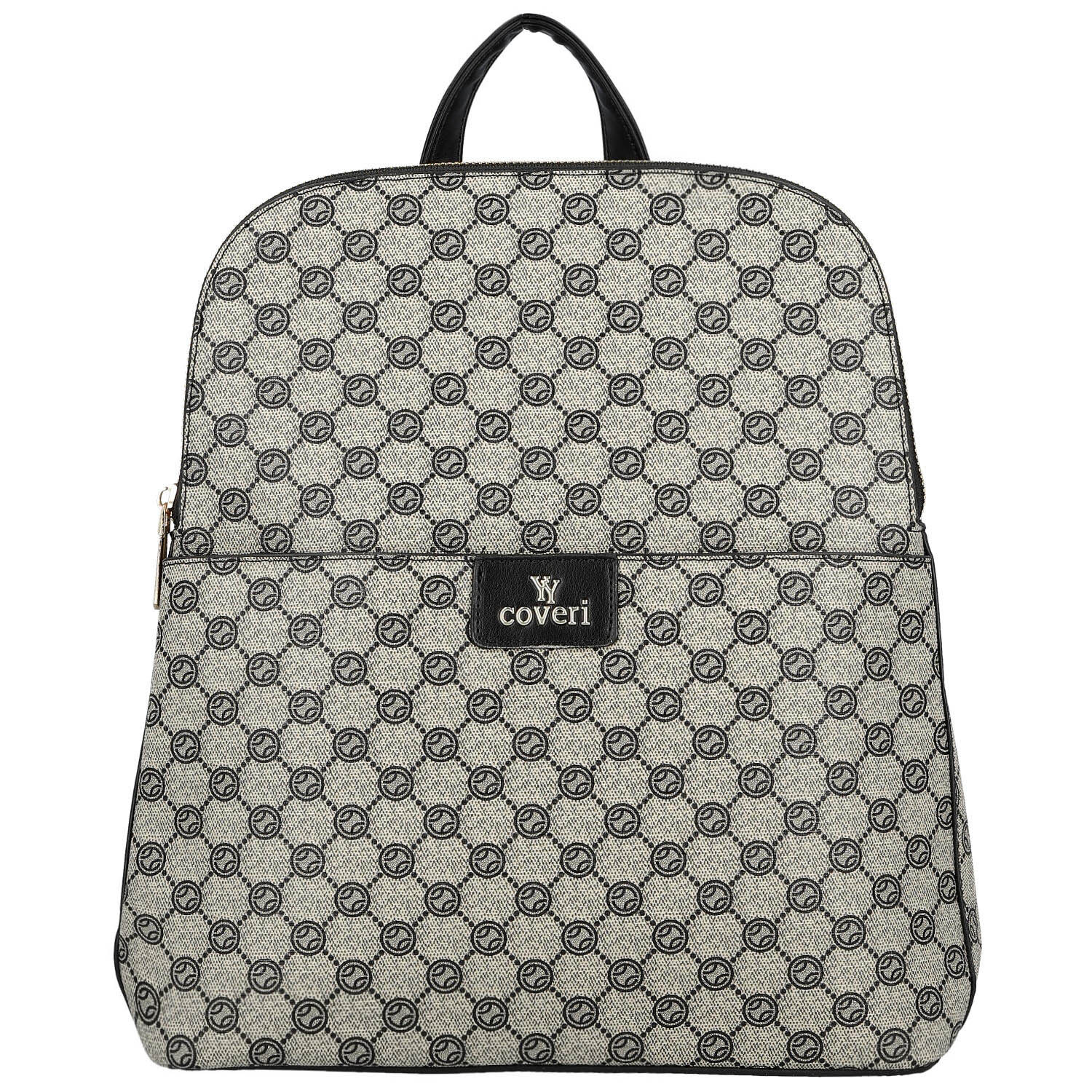 Dámský městský batoh černo bílý - Coveri Almin