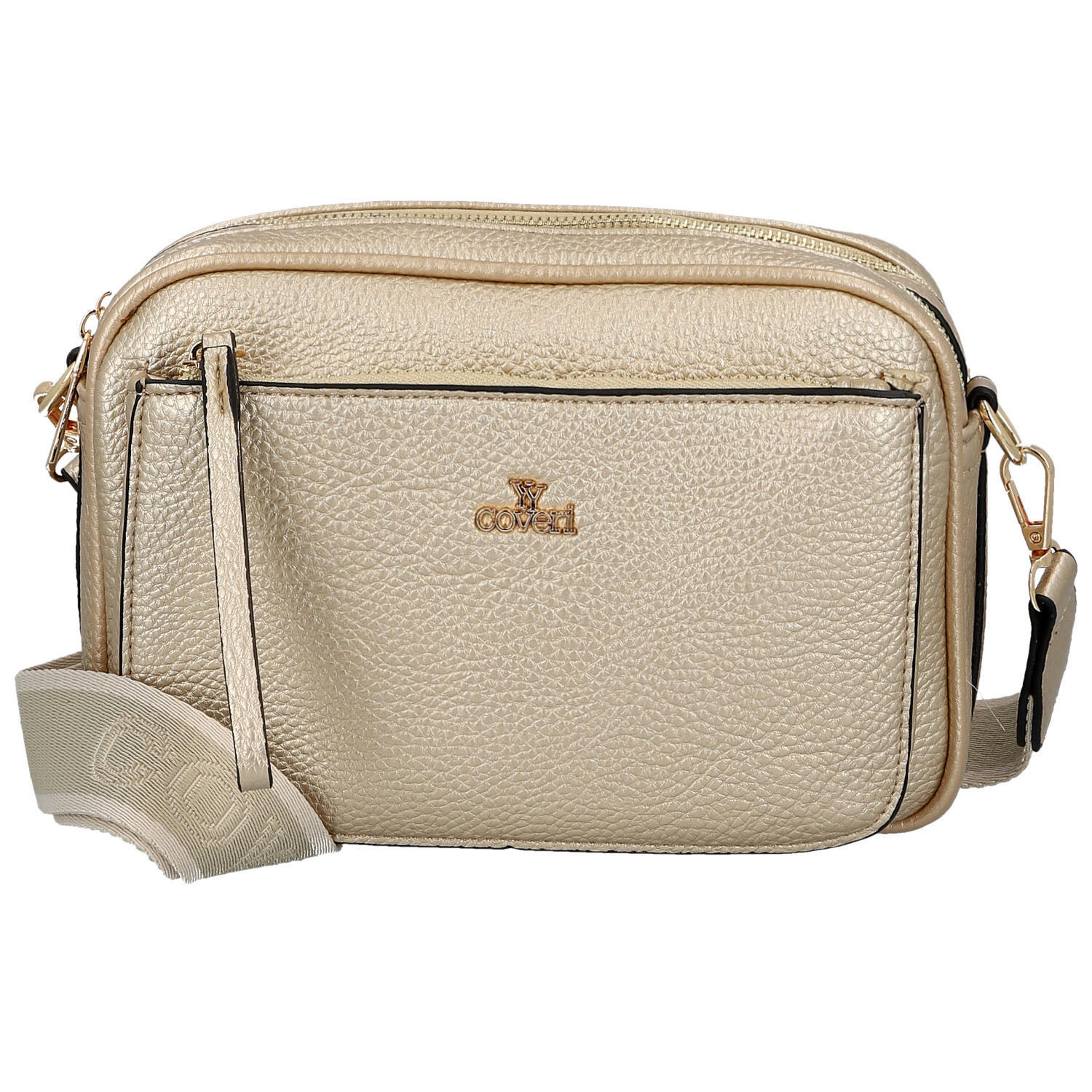 Dámská crossbody kabelka zlatá - Coveri Flori