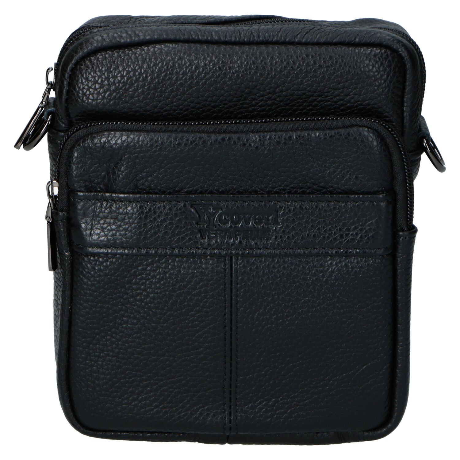 Pánská kožená crossbody taška černá - Coveri Fabien