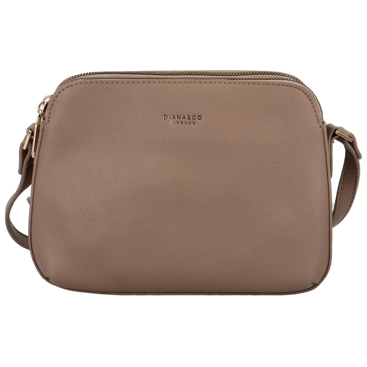 Dámská crossbody kabelka taupe - DIANA & CO Nicolle
