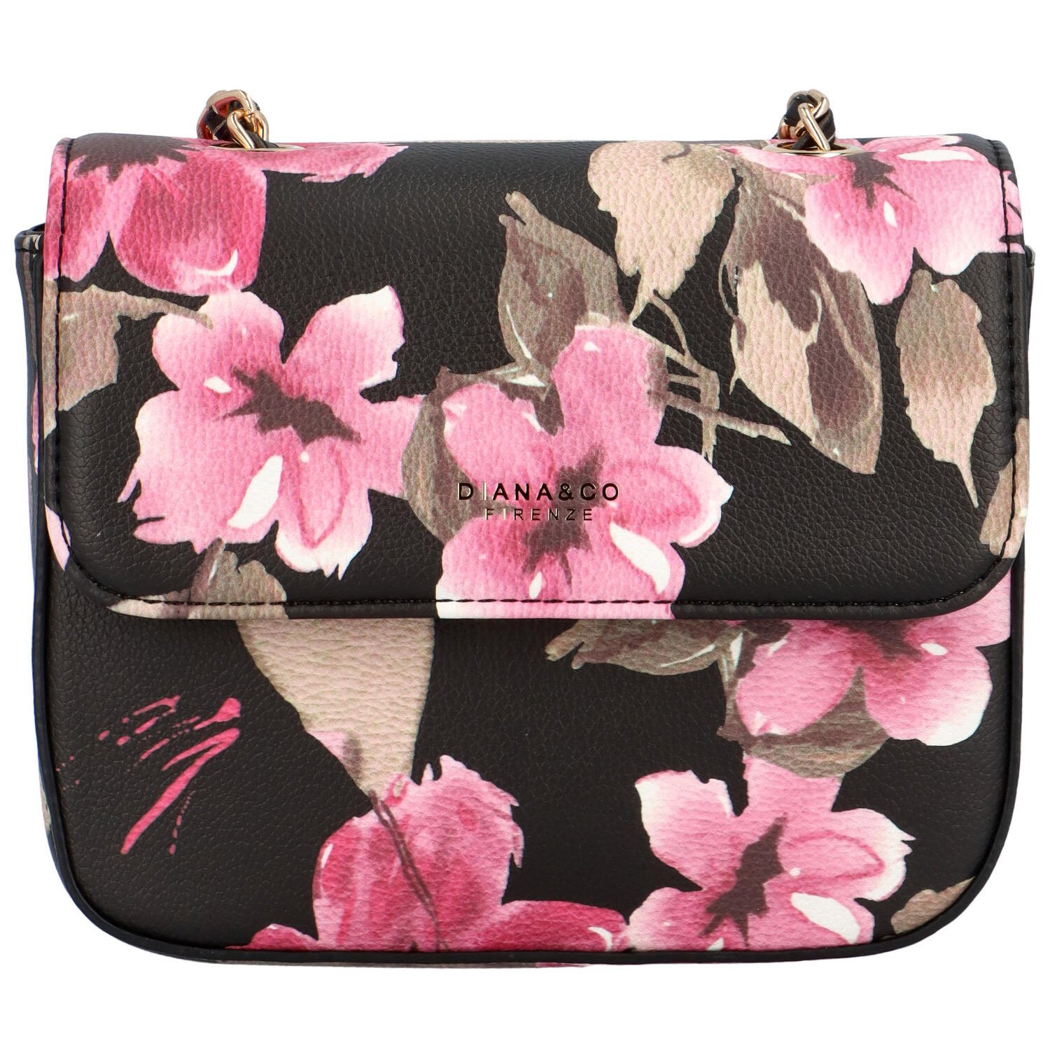 Dámská crossbody kabelka černá - DIANA & CO Melly Flower
