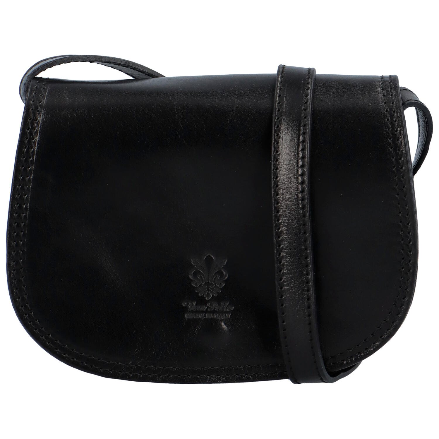 Dámská kožená crossbody černá - Delami Belinda