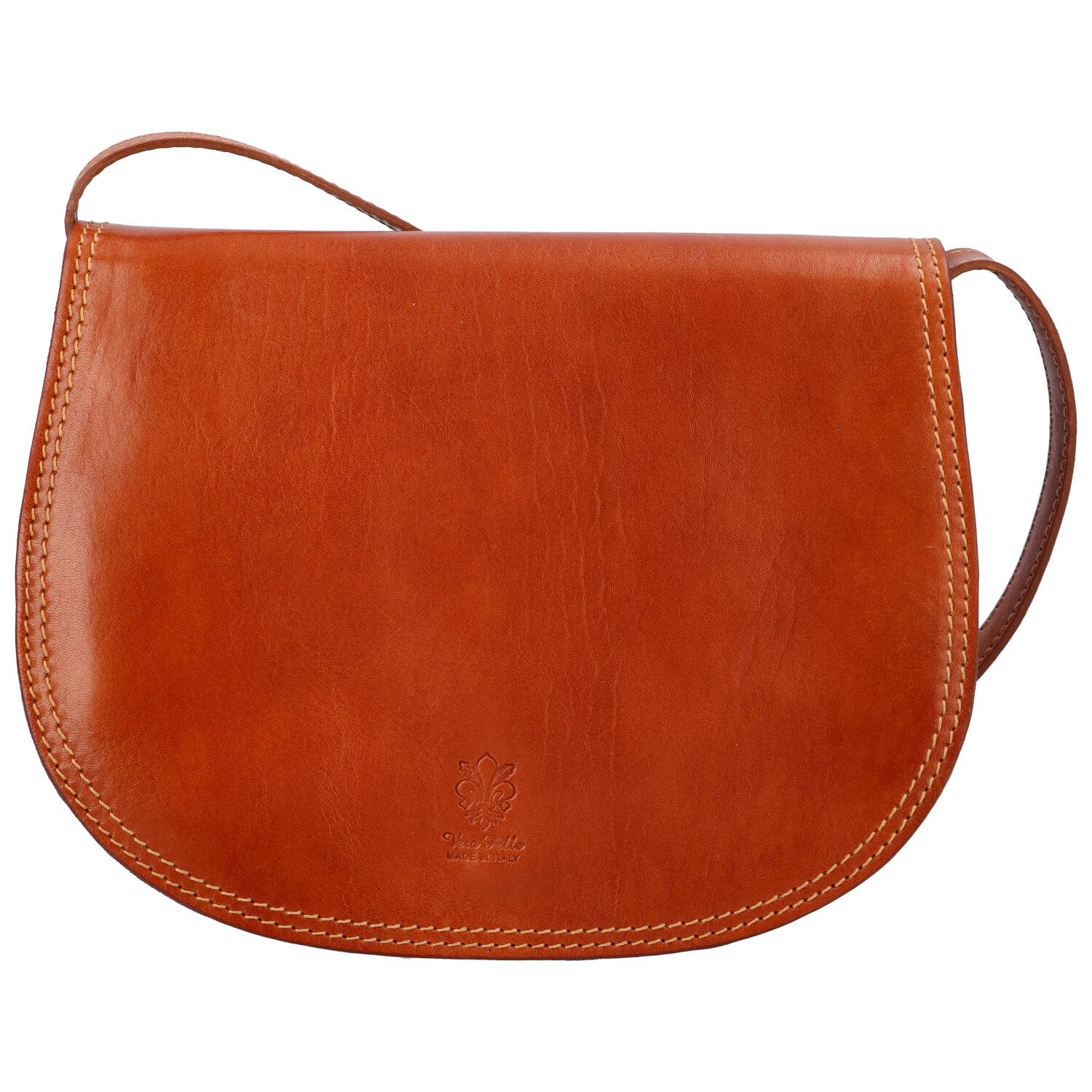 Dámská kožená crossbody koňaková - Delami Linda