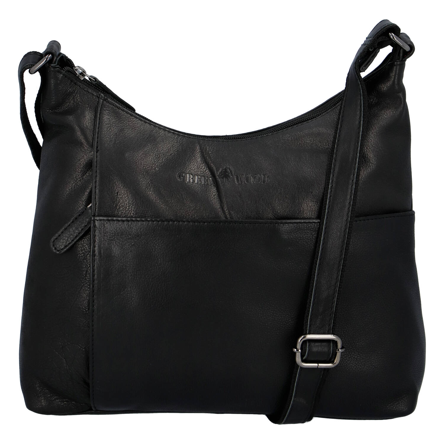 Dámská kožená kabelka přes rameno černá - Greenwood Ammi