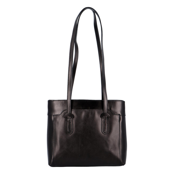 Dámská kožená kabelka přes rameno černá - ItalY Yuramia