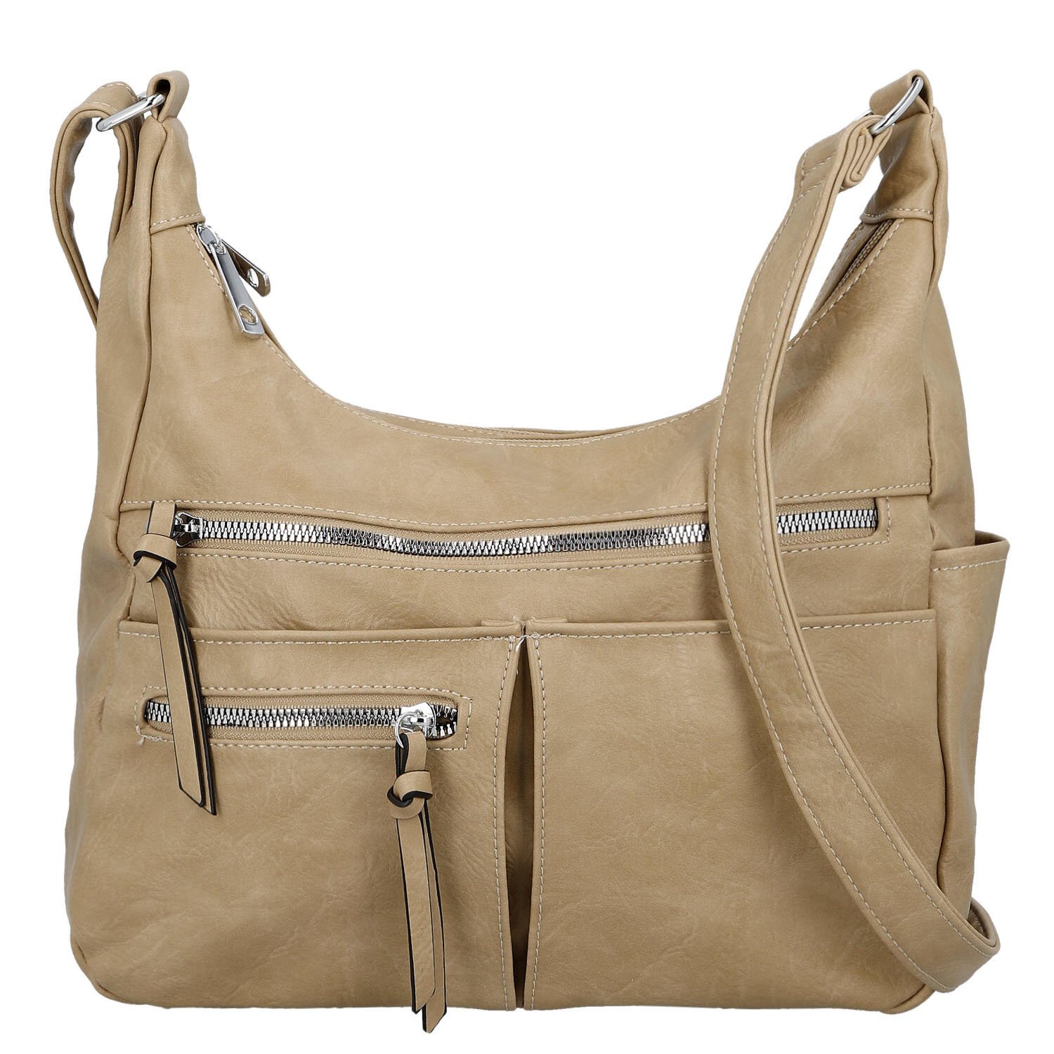 Dámská crossbody kabelka béžová - Firenze Kaisa