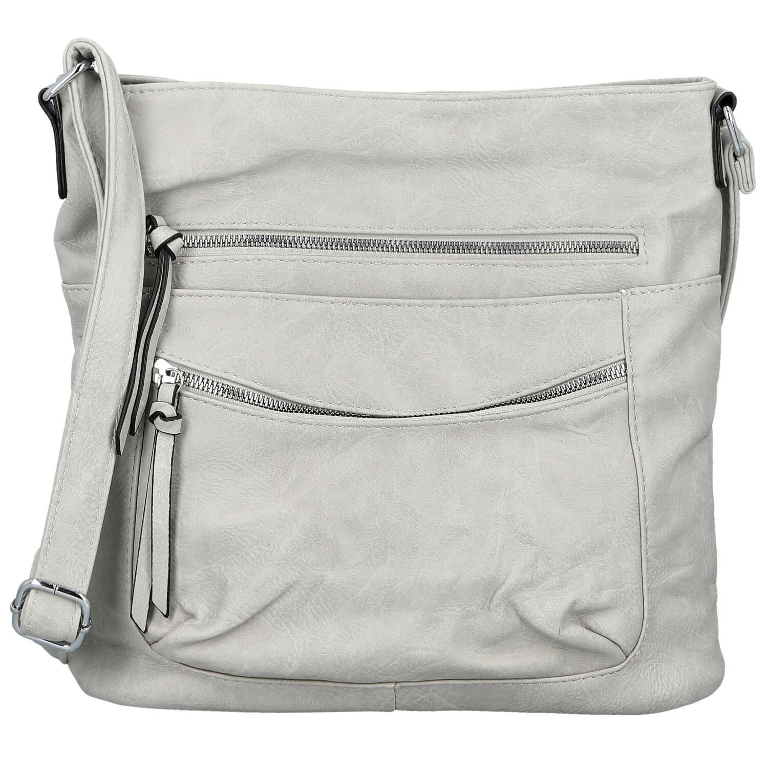 Dámská crossbody kabelka světle šedá - Firenze Ganna