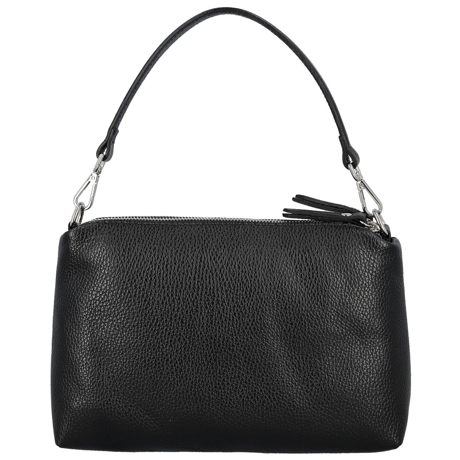 Dámská kožená kabelka na rameno černá - Delami Vera Pelle Sussan