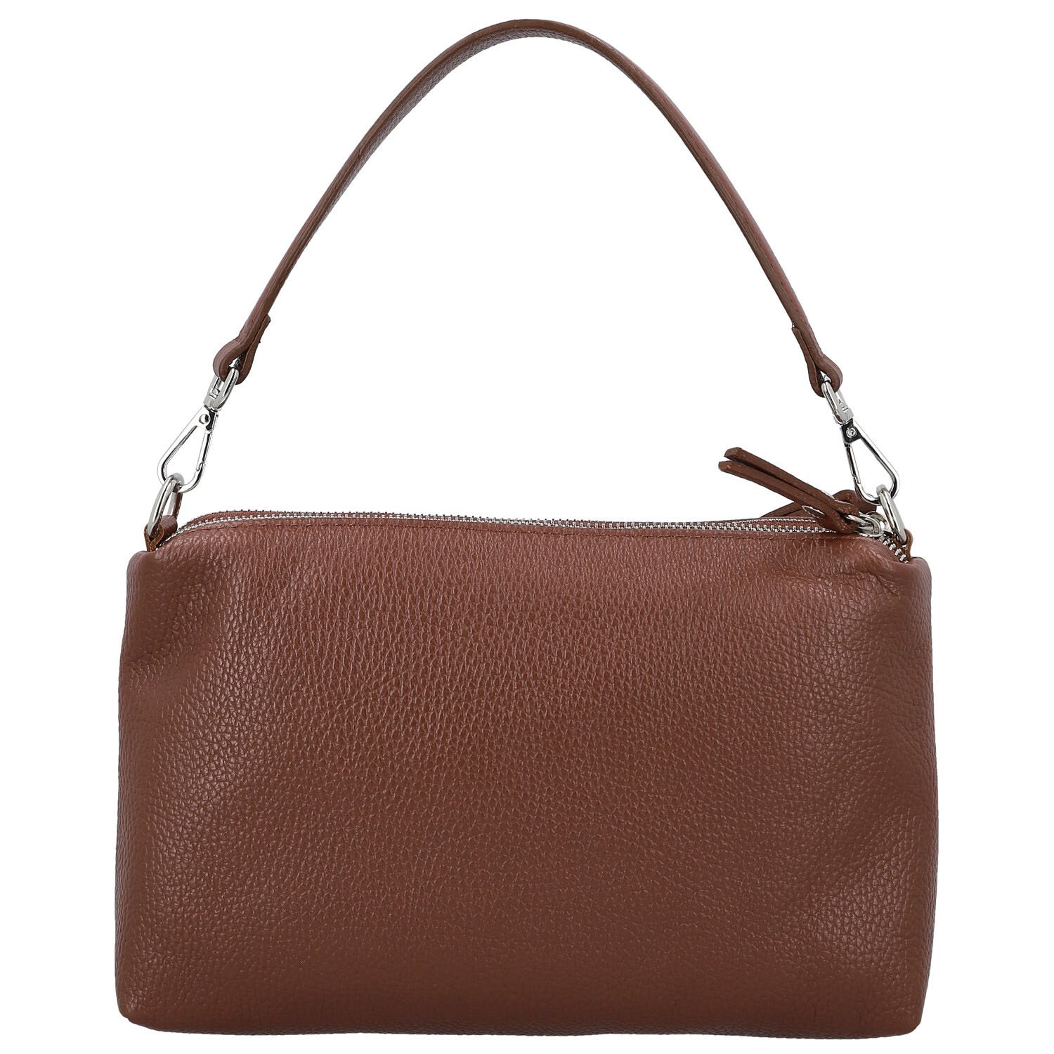 Dámská kožená kabelka na rameno tmavě hnědá - Delami Vera Pelle Sussan