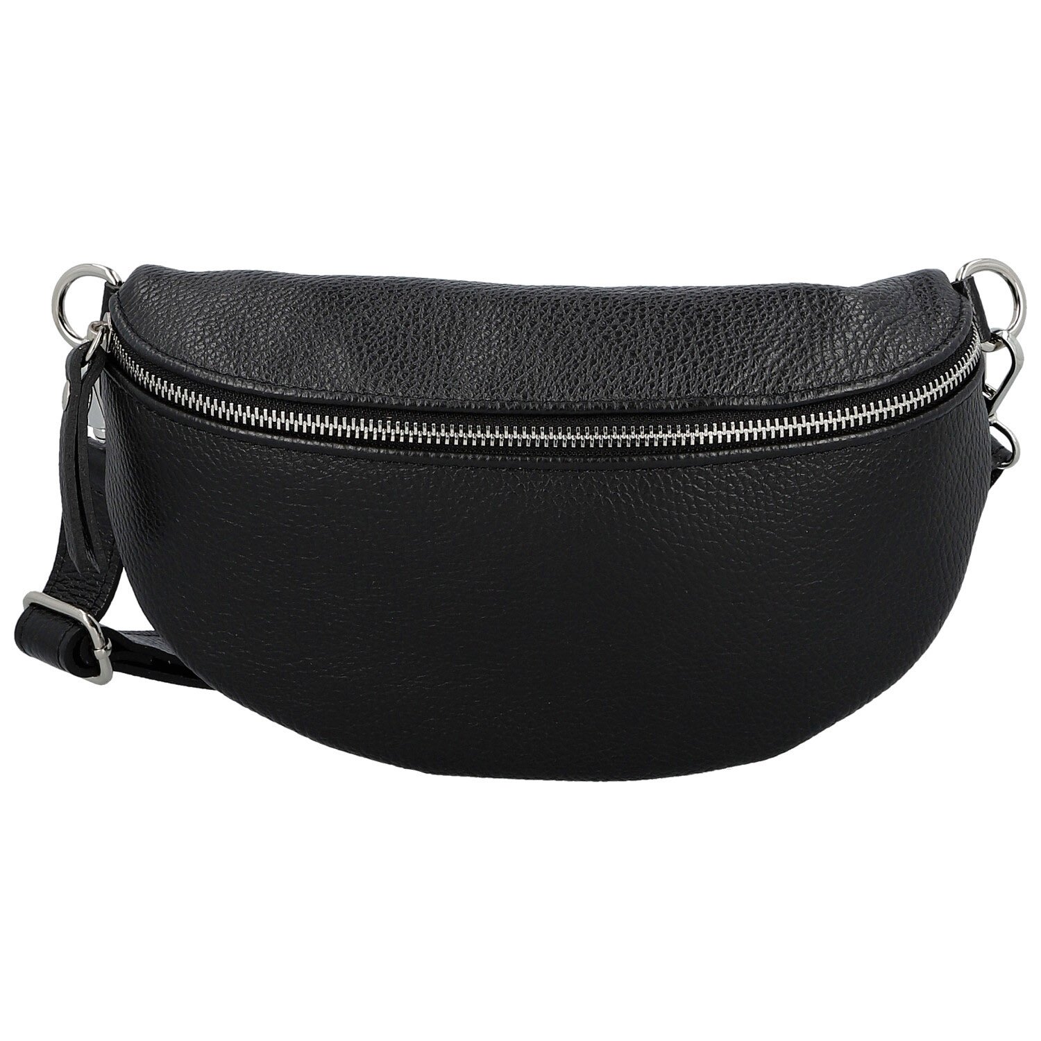 Dámská kožená ledvinka černá - Delami Vera Pelle Gianni