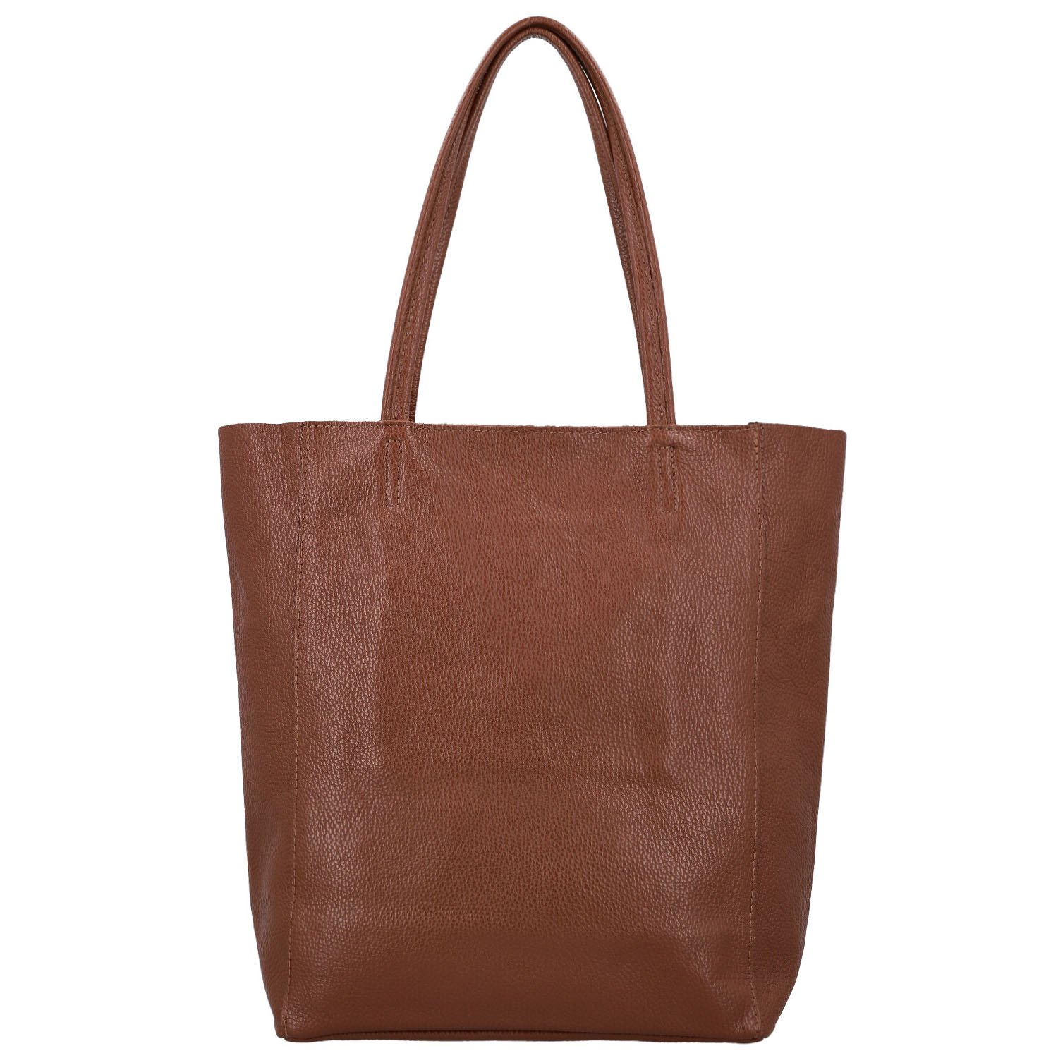 Dámská kožená kabelka na rameno hnědá - Delami Vera Pelle Saniela