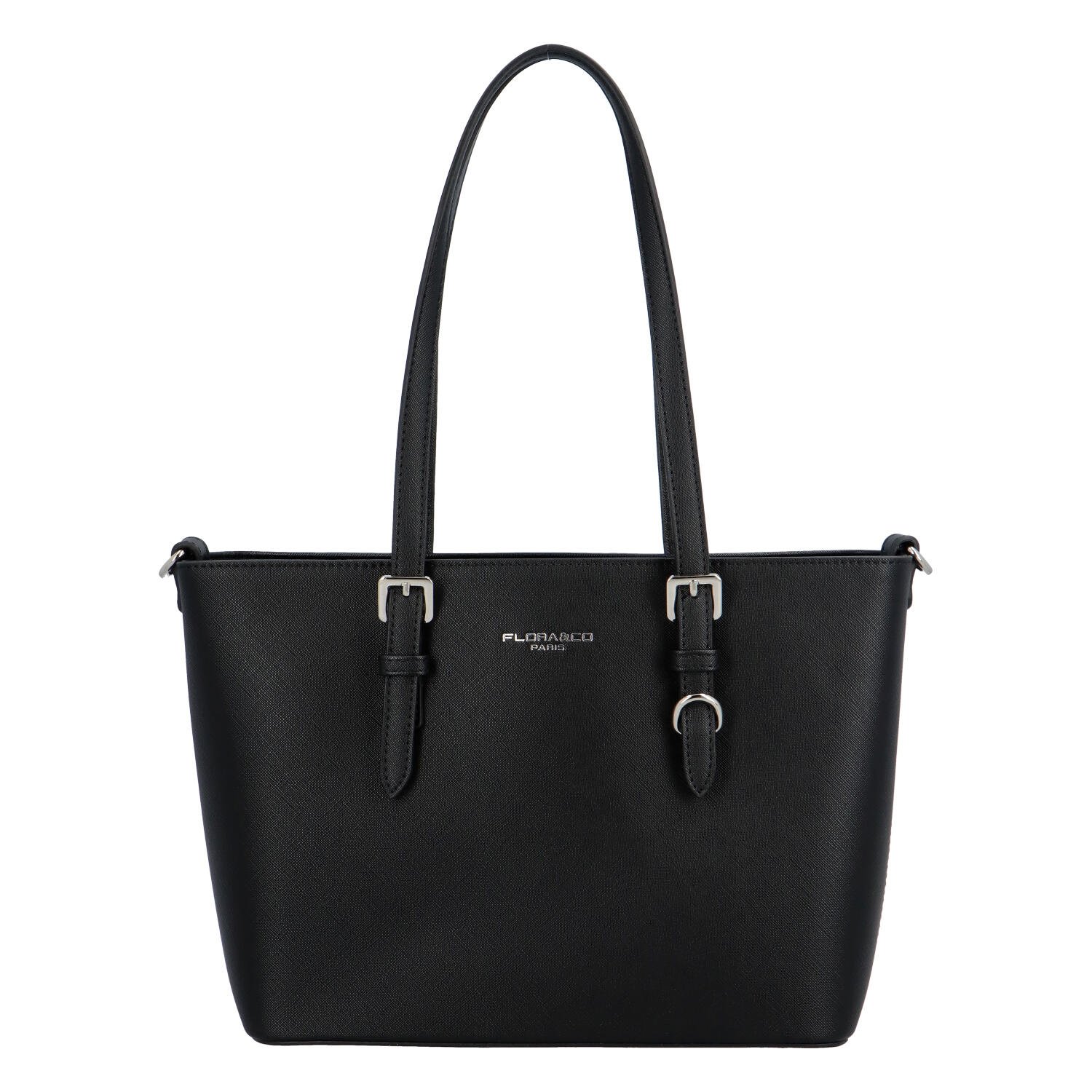 Dámská kabelka přes rameno saffiano černá - FLORA&CO Aileen