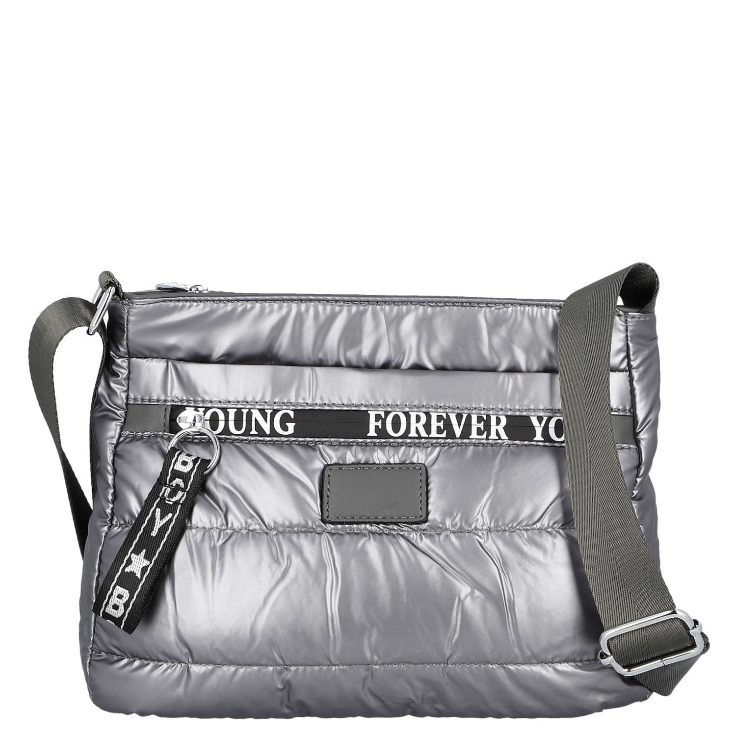 Dámská crossbody kabelka stříbrná - Firenze Kornelie