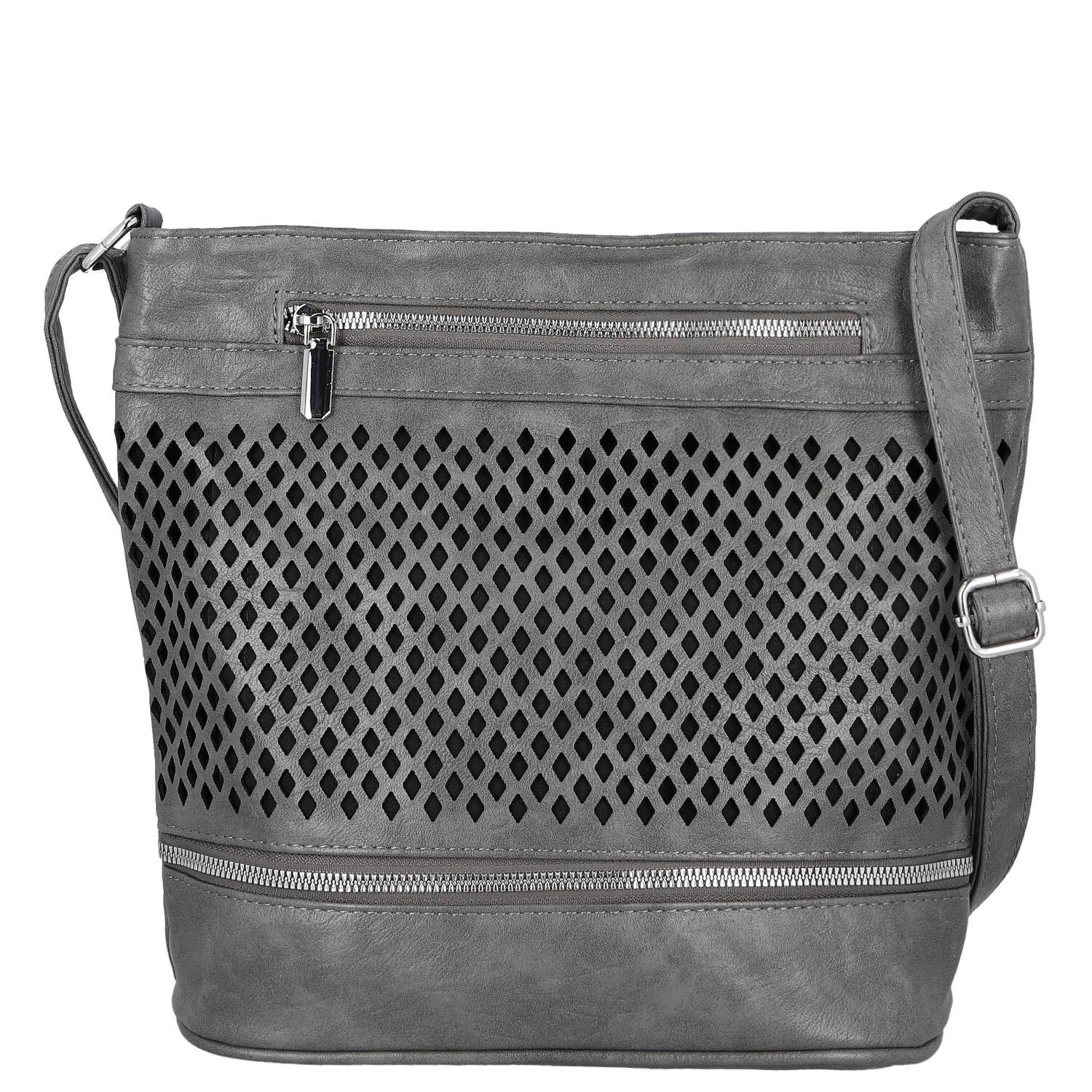 Dámská crossbody kabelka šedá - Firenze Samia