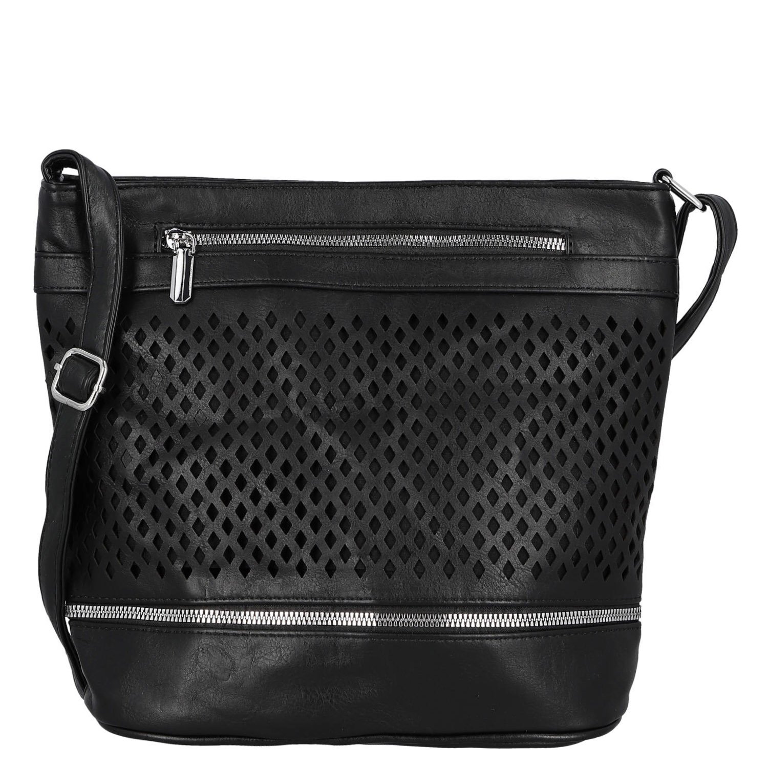 Dámská crossbody kabelka černá - Firenze Samia