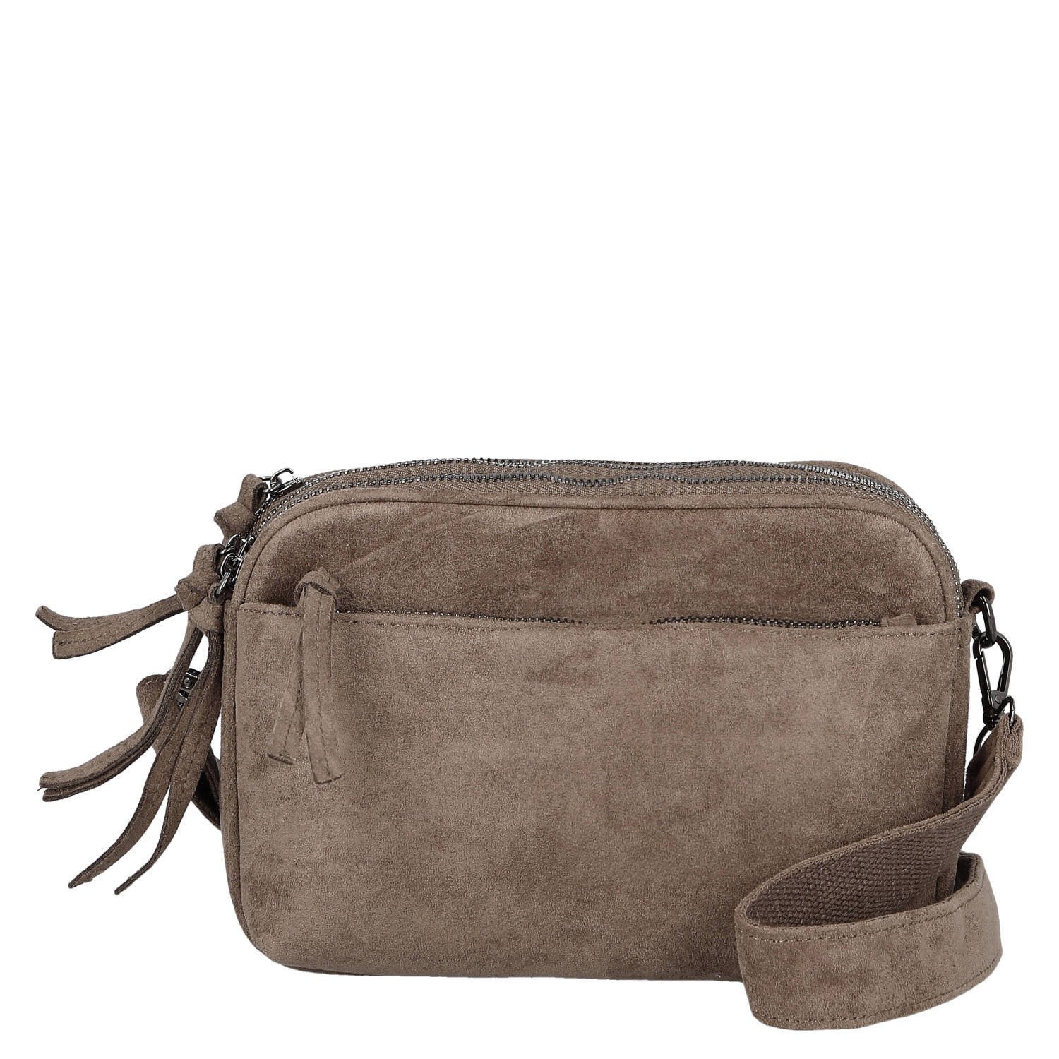 Dámská crossbody kabelka šedobéžová - Paolo bags Dalila