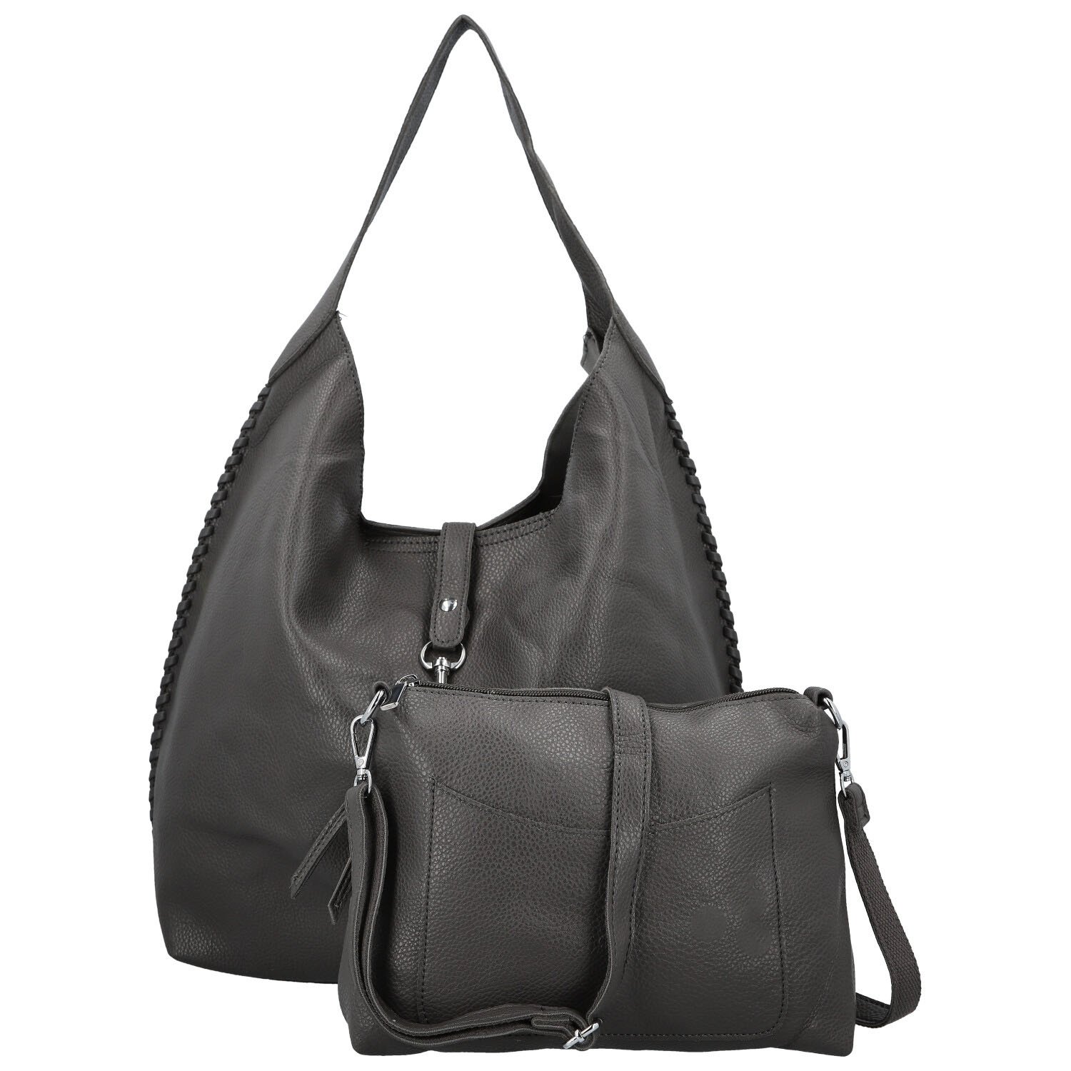 Dámský set kabelek tmavě šedý - Paolo bags Lona