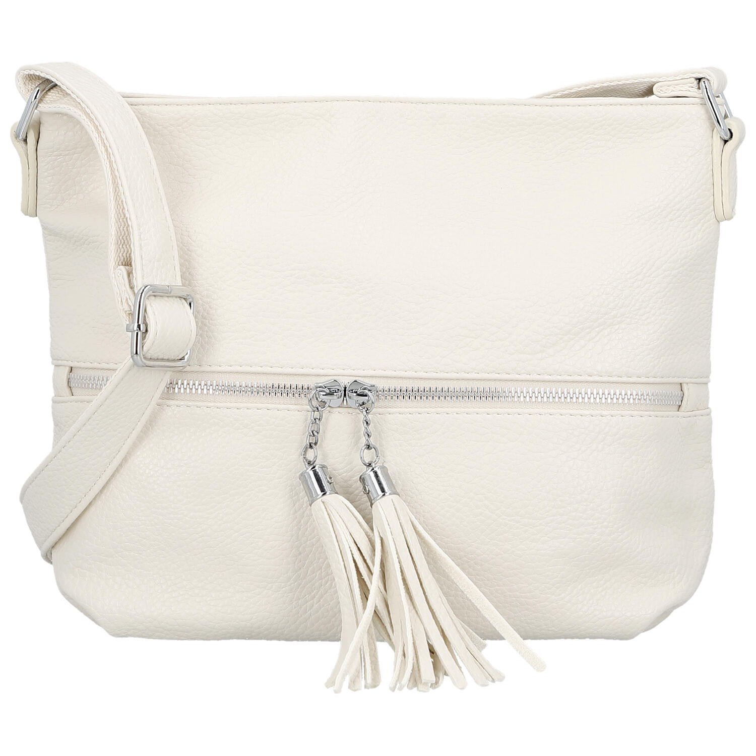 Trendy dámská koženková crossbody kabelka Vaka, béžová