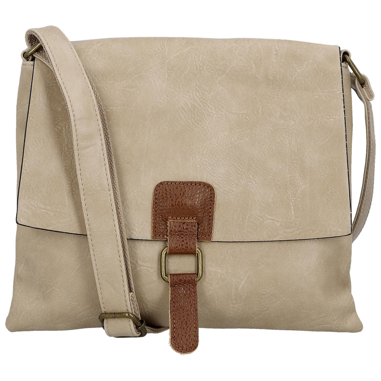 Dámská crossbody kabelka béžová - Paolo bags Rositta