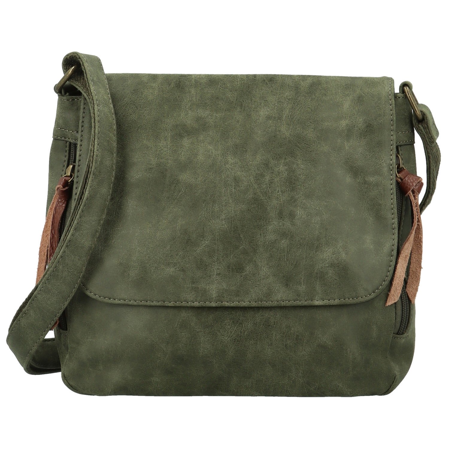 Dámská crossbody kabelka tmavě zelená - Paolo bags Aiden