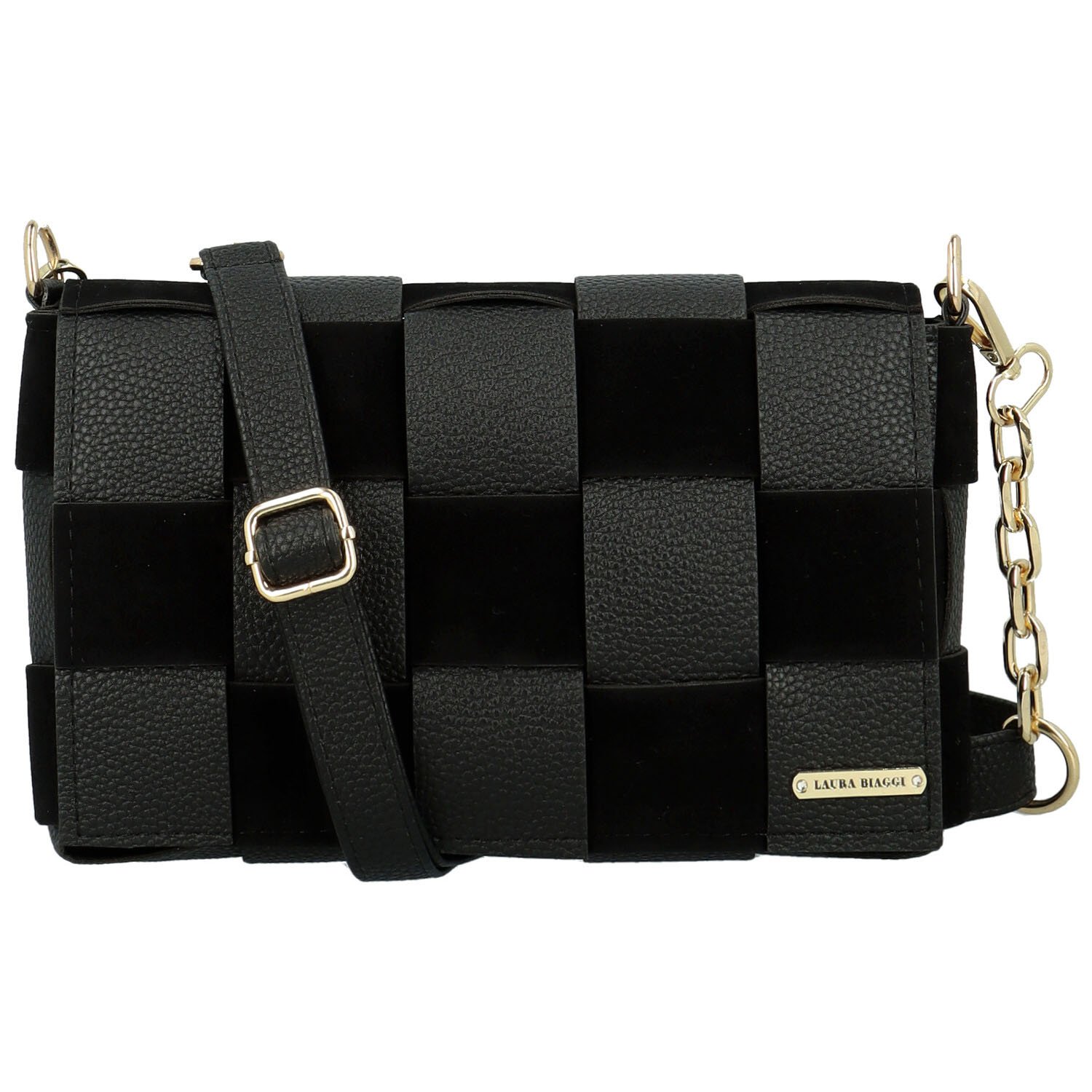 Dámská crossbody kabelka černá - Laura Biaggi Fabia