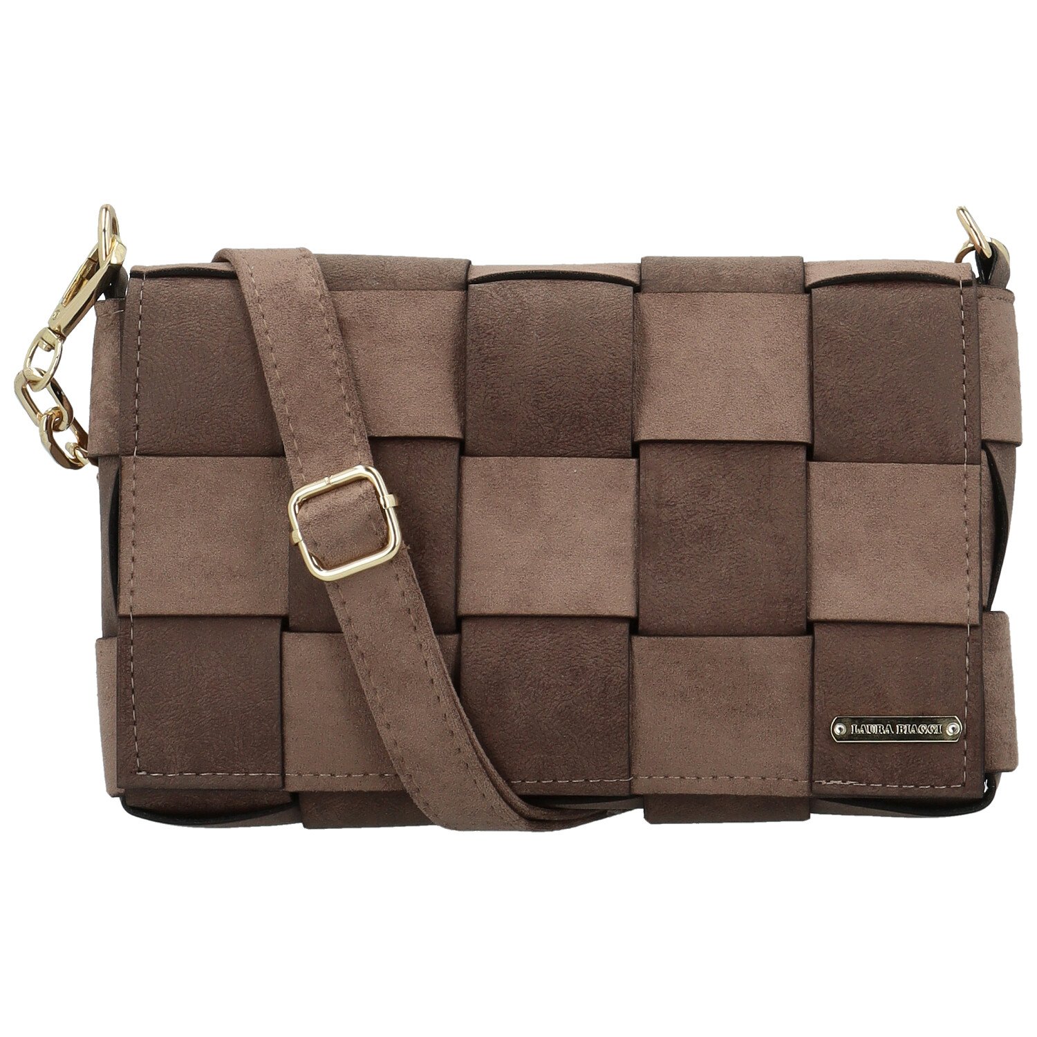 Dámská crossbody kabelka taupe - Laura Biaggi Fabia