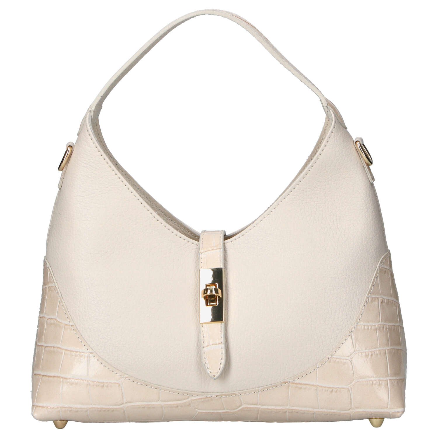 Dámská kožená kabelka béžová - Delami Vera Pelle Aria