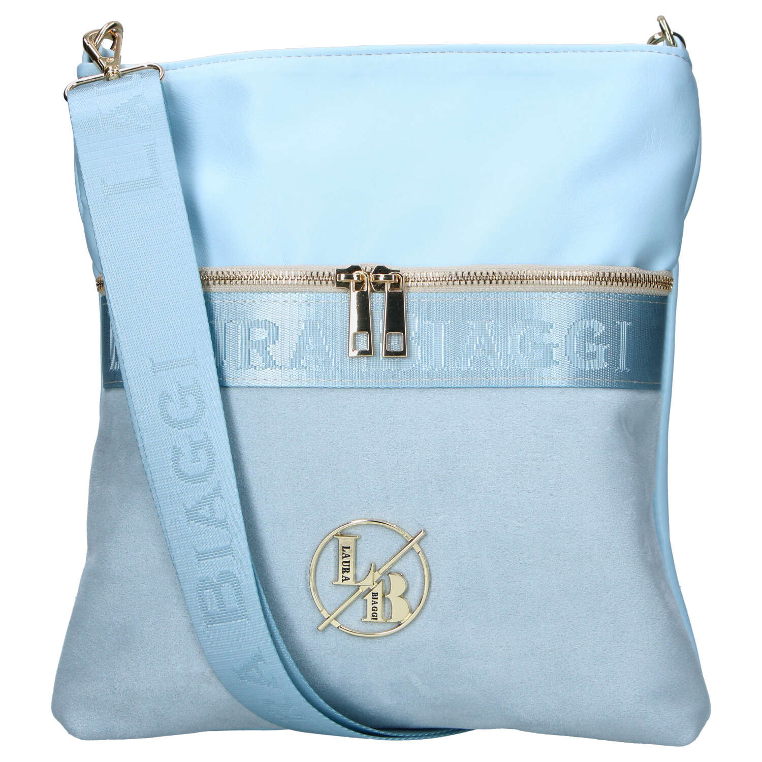 Dámská crossbody kabelka světle modrá - Laura Biaggi Kiasa