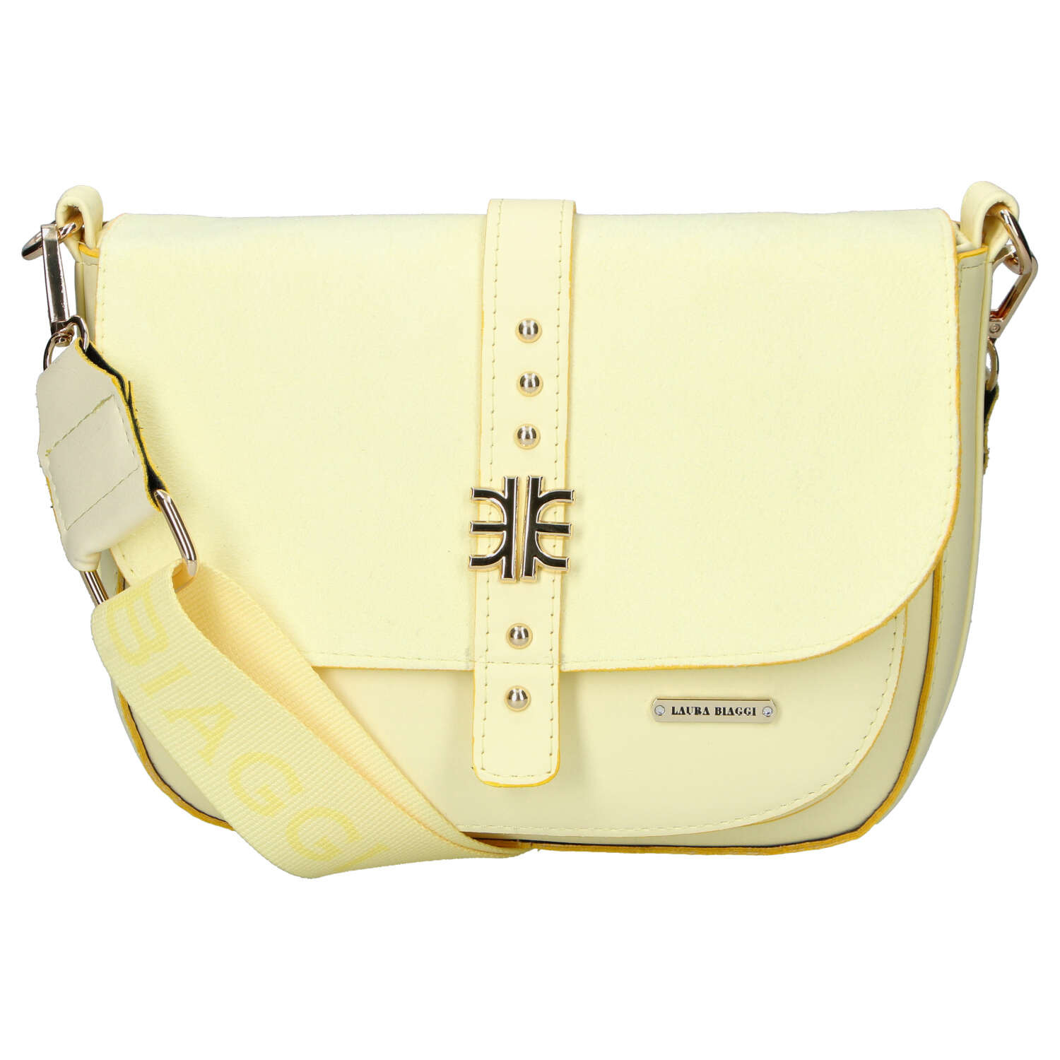 Dámská crossbody kabelka světle žlutá - Laura Biaggi Gana