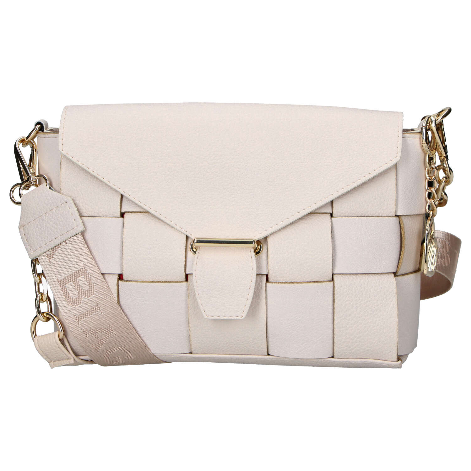 Dámská crossbody kabelka béžová - Laura Biaggi Saya