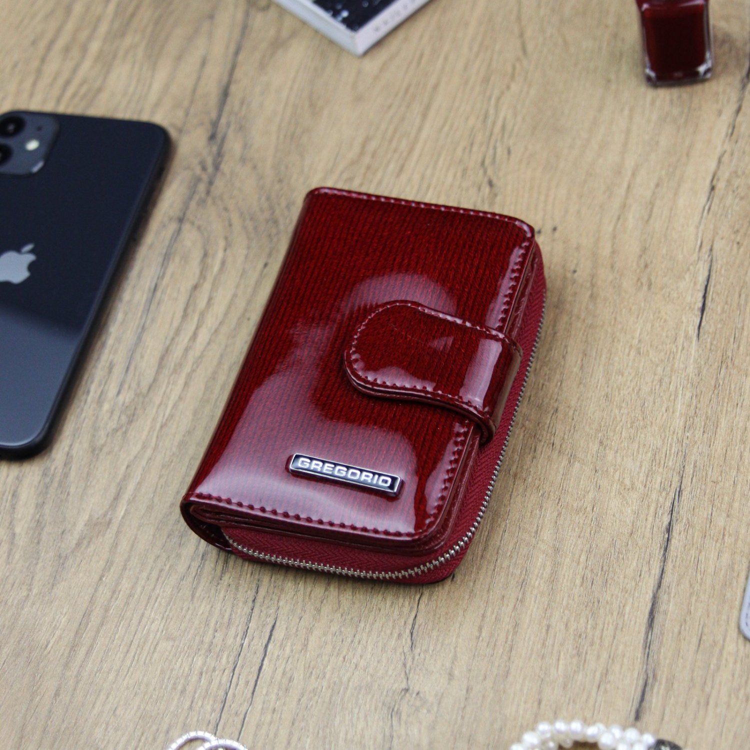 Dámská kožená peněženka červená - Gregorio Longia