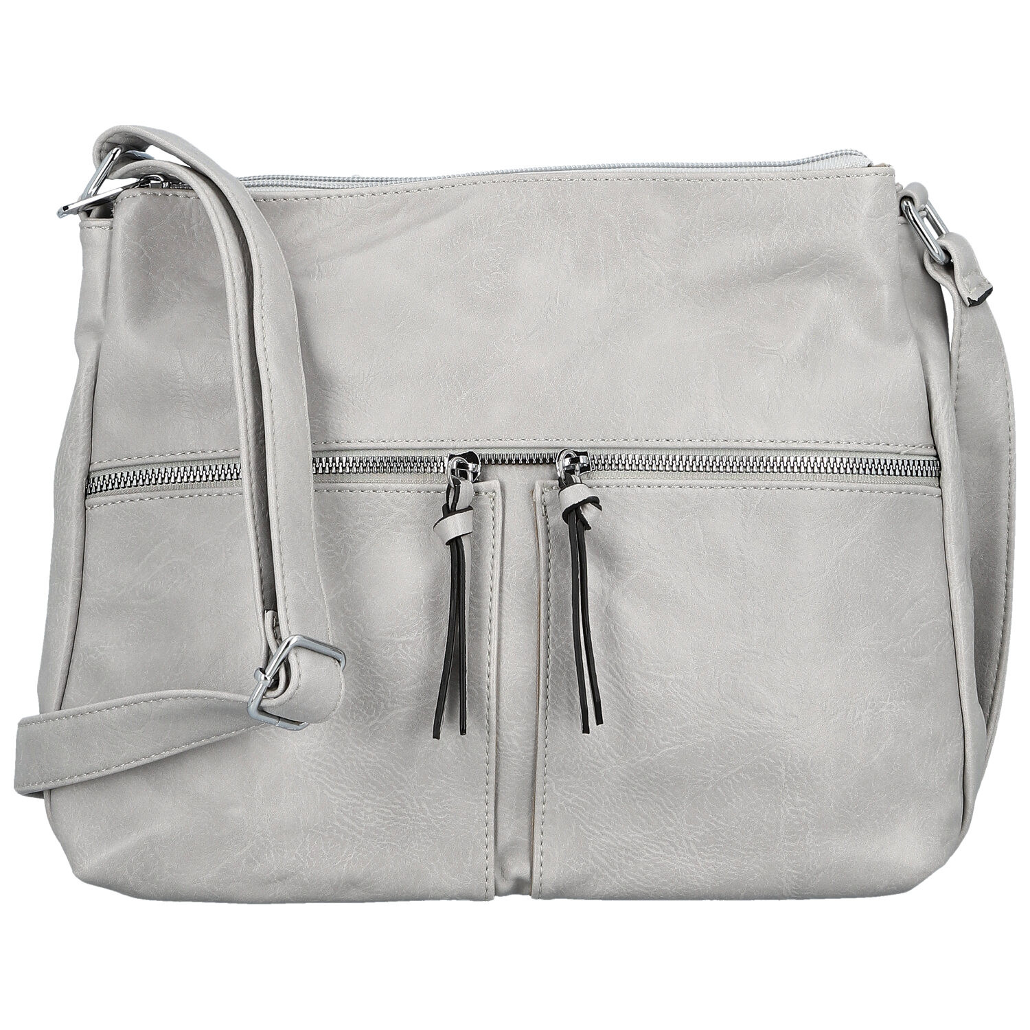 Dámská crossbody kabelka světle šedá - Firenze Bessy