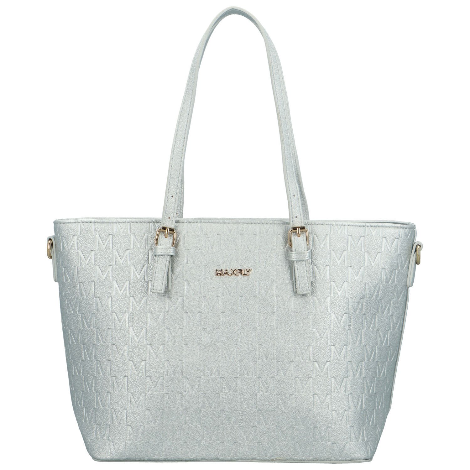 Dámská kabelka na rameno stříbrná - MaxFly Percy