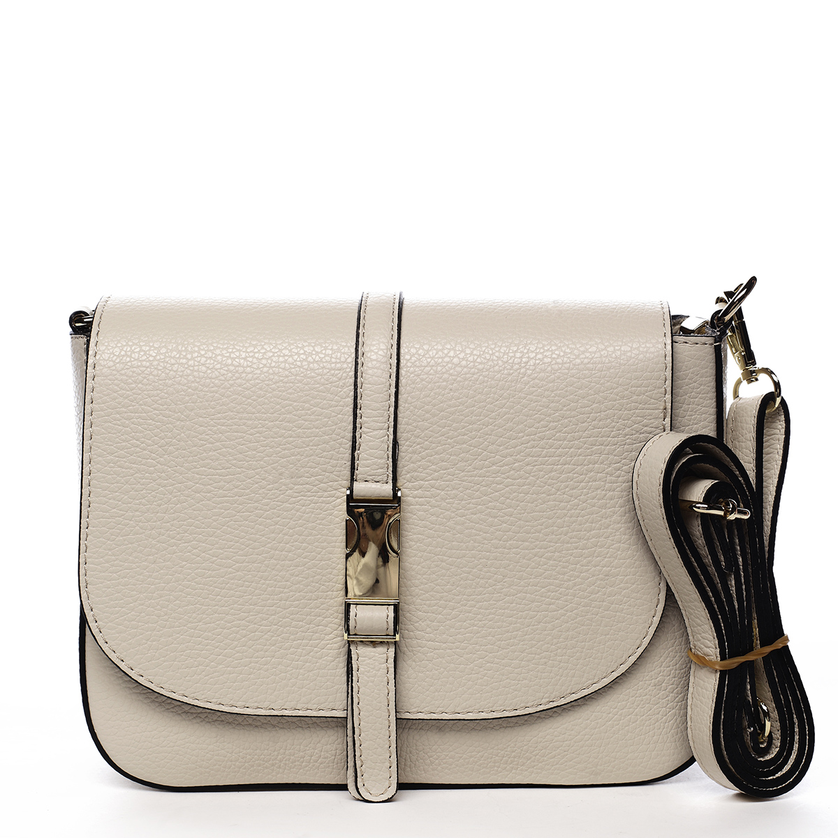 Dámská kožená crossbody kabelka béžová - ItalY Neul