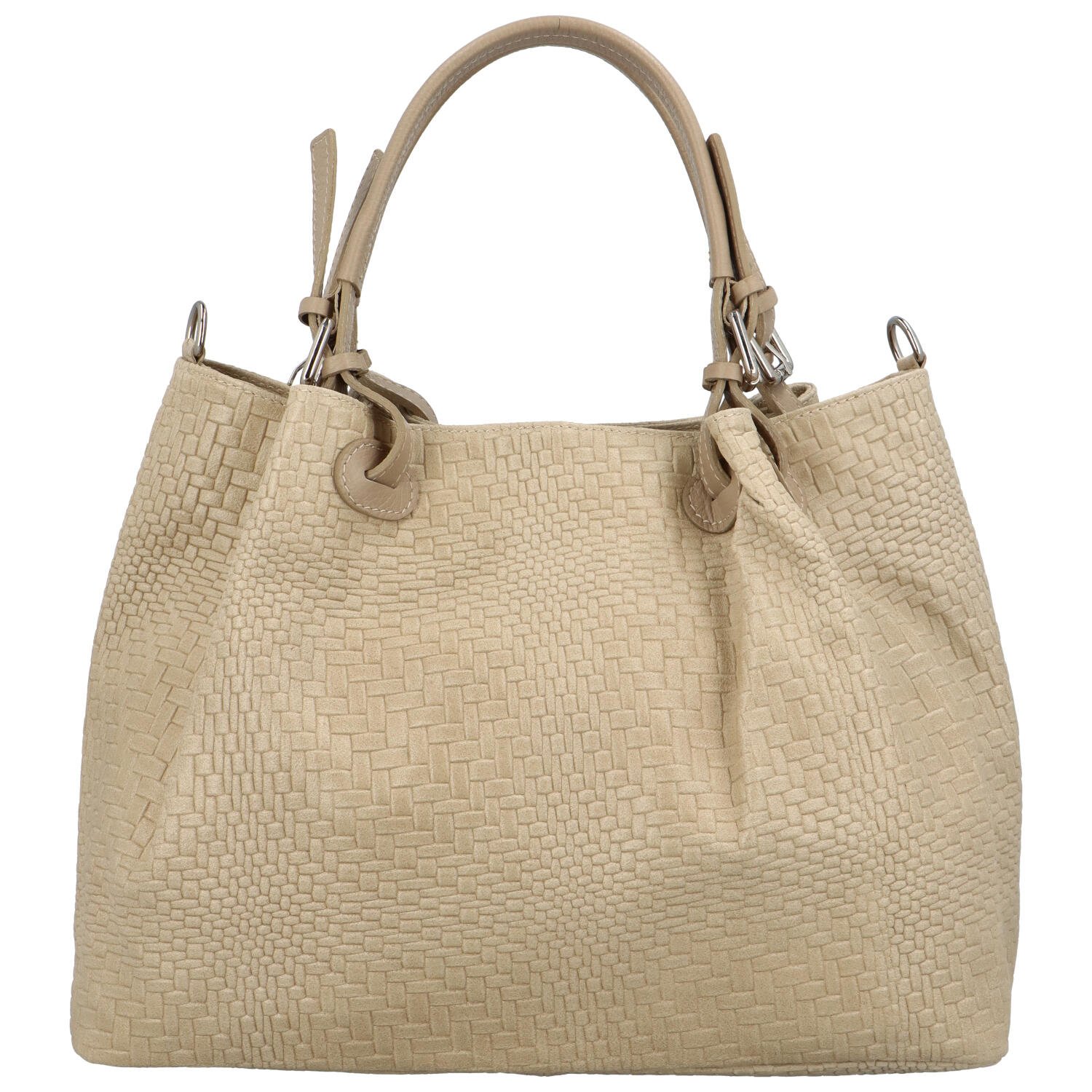 Dámská kožená kabelka béžová - Delami Minestra