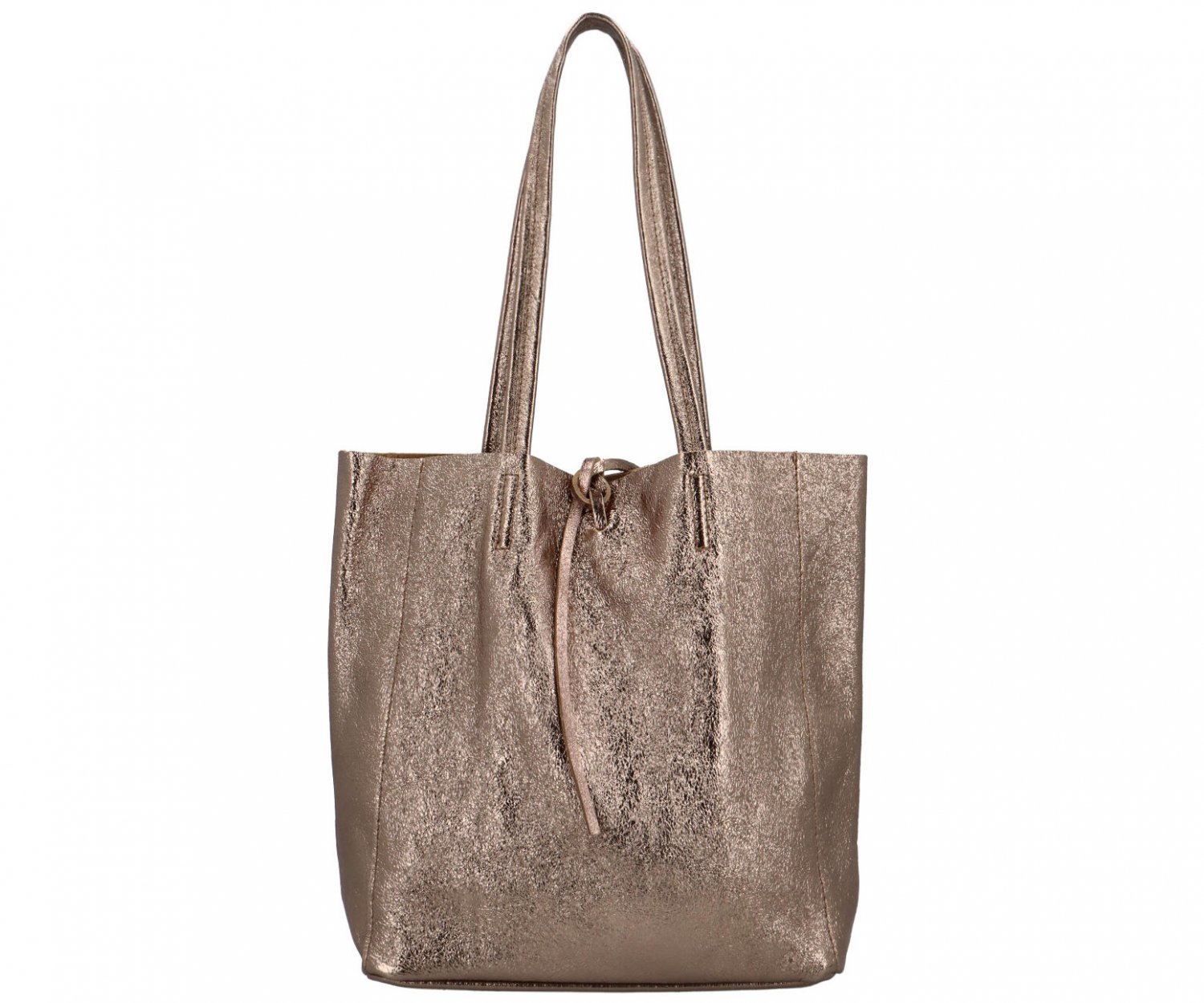 Dámská bronzová kožená kabelka přes rameno - ItalY Noox Lami Two 