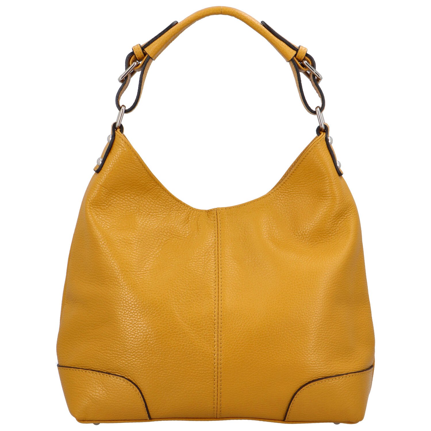 Dámská kožená kabelka tmavě žlutá - ItalY Inpelle Two